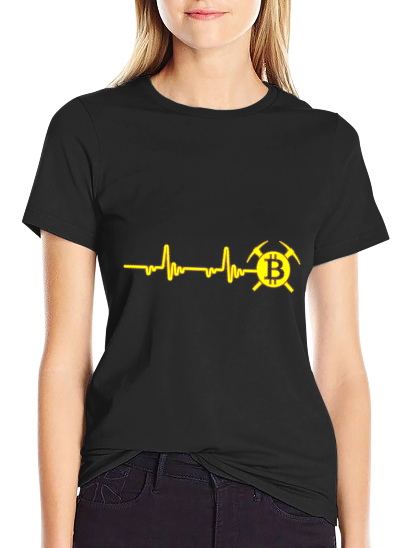 Bitcoin Miner T-Shirt - Crypto Heartbeat Design