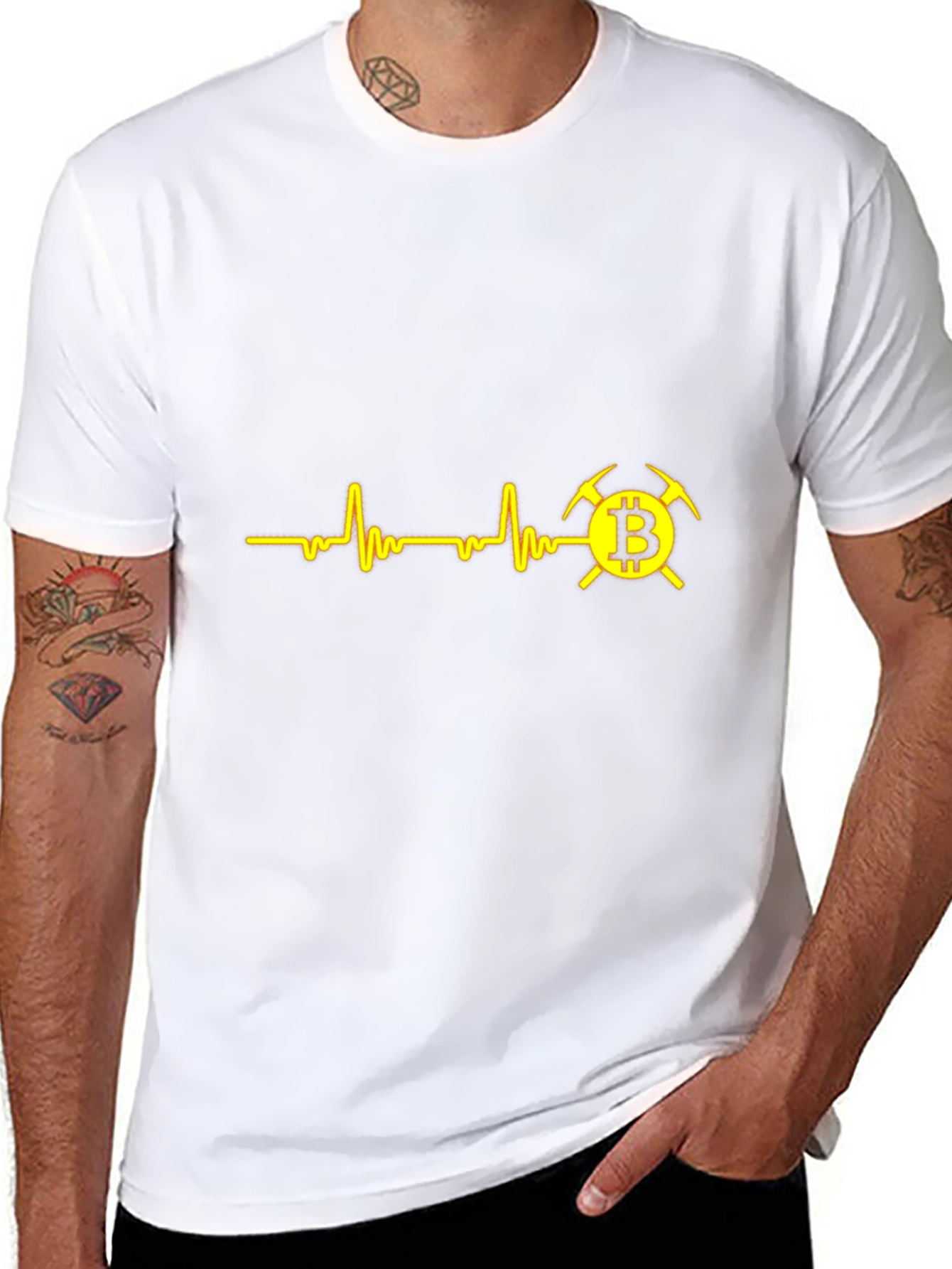 Bitcoin Miner T-Shirt - Crypto Heartbeat Design