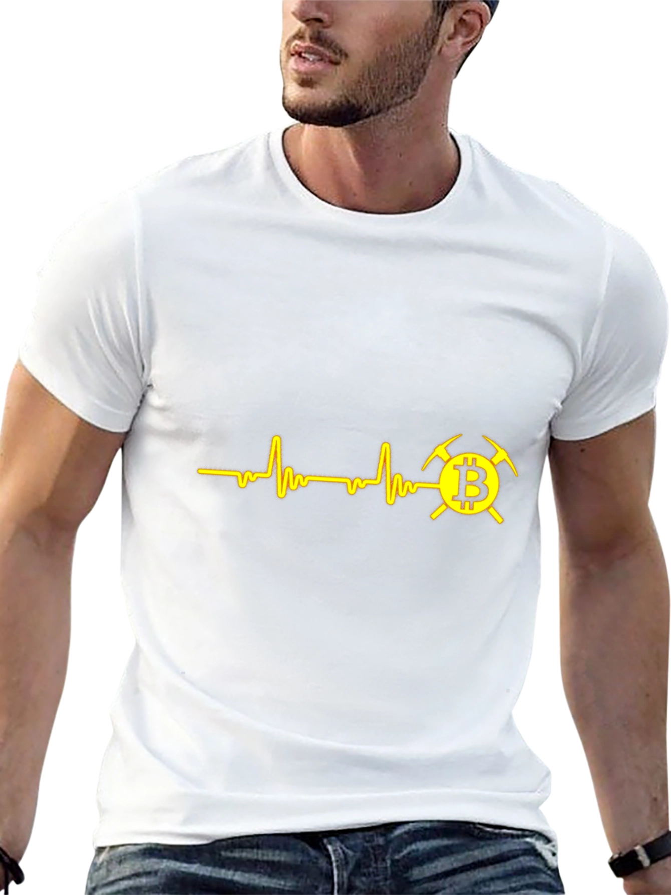 Bitcoin Miner T-Shirt - Crypto Heartbeat Design