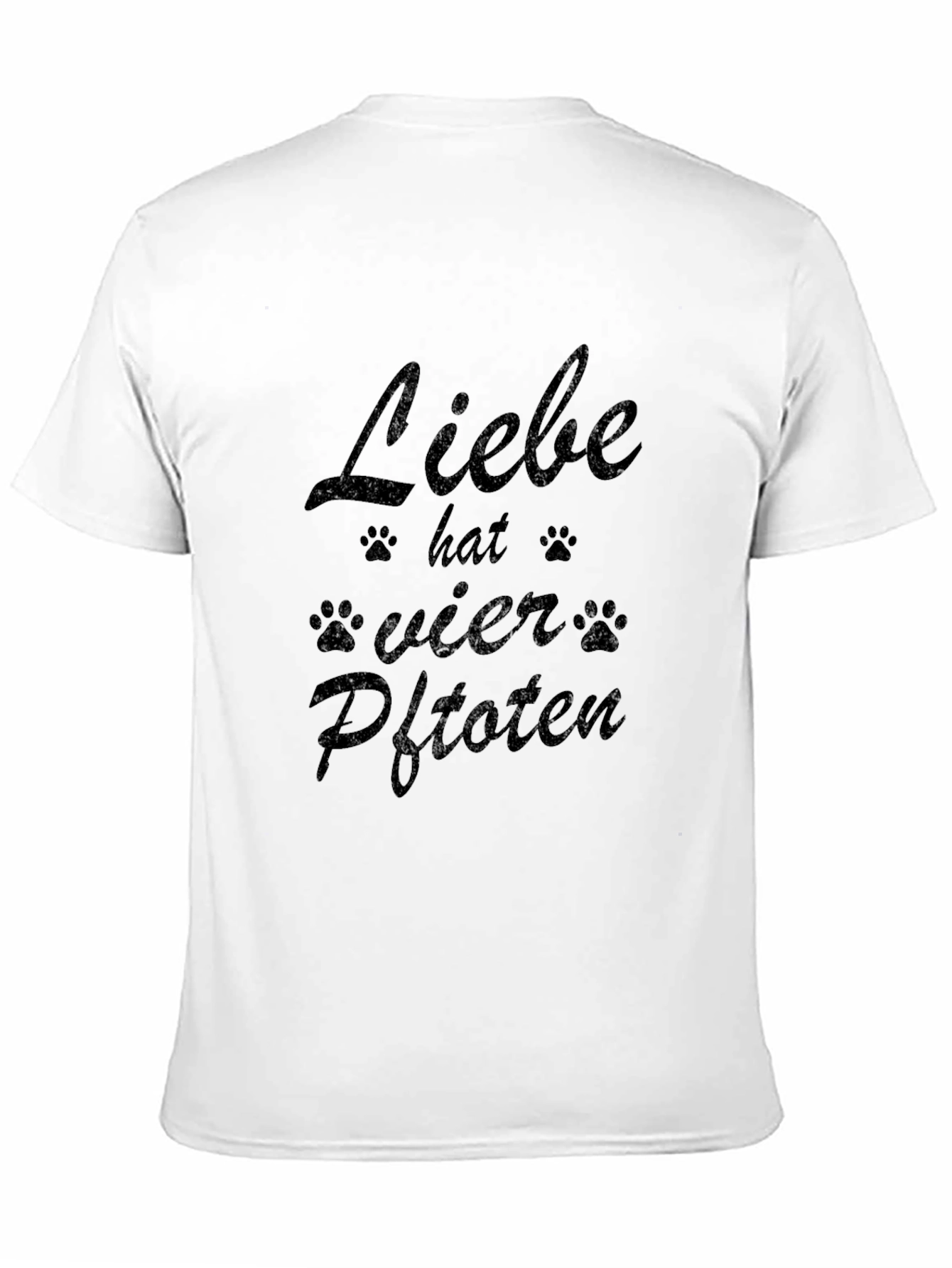 Liebe hat vier Pfoten Black T-Shirt