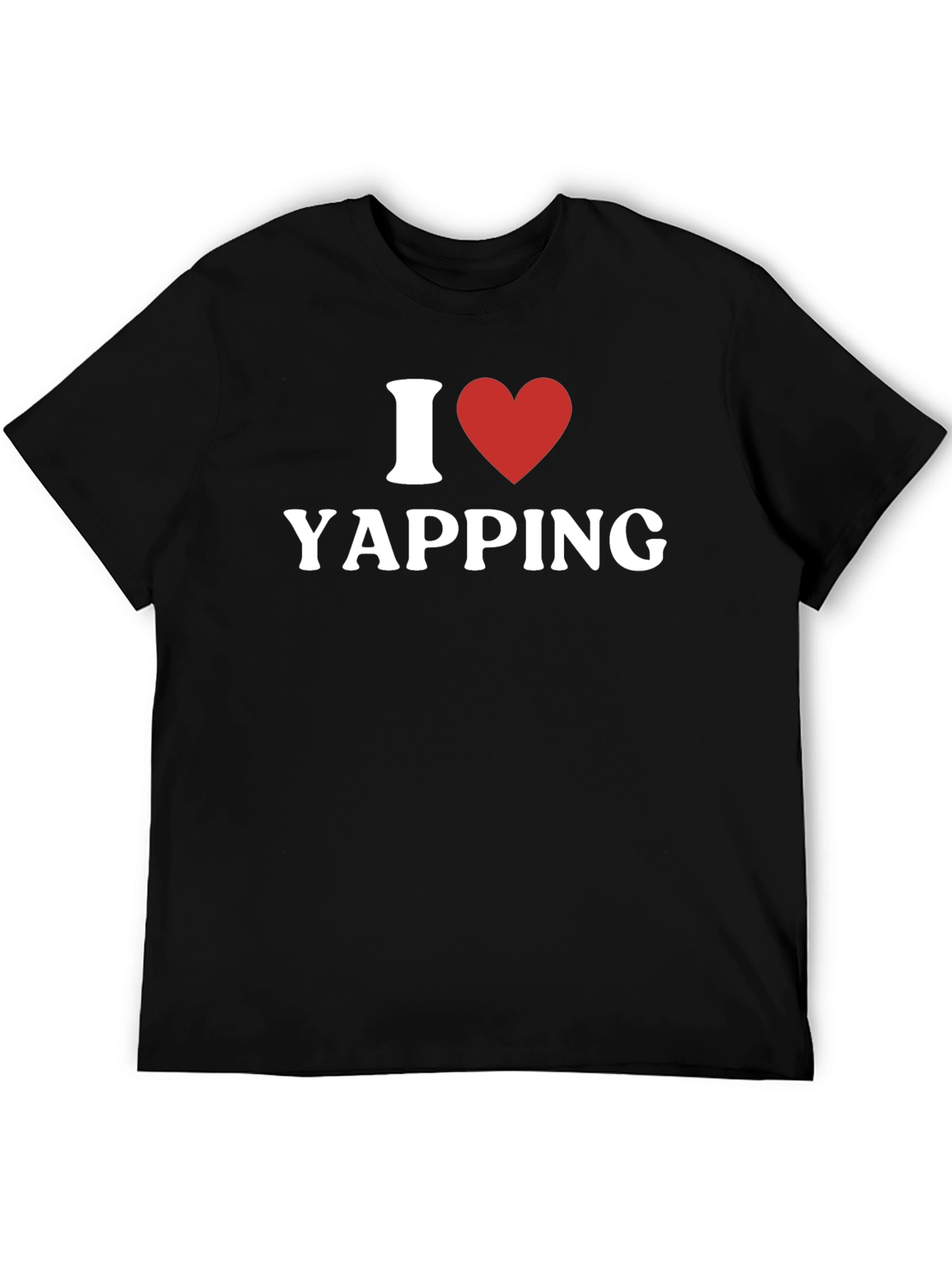 I Heart Yapping Black T-Shirt