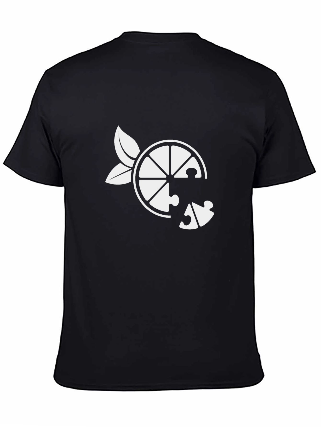 Puzzle Piece Orange Graphic T-Shirt