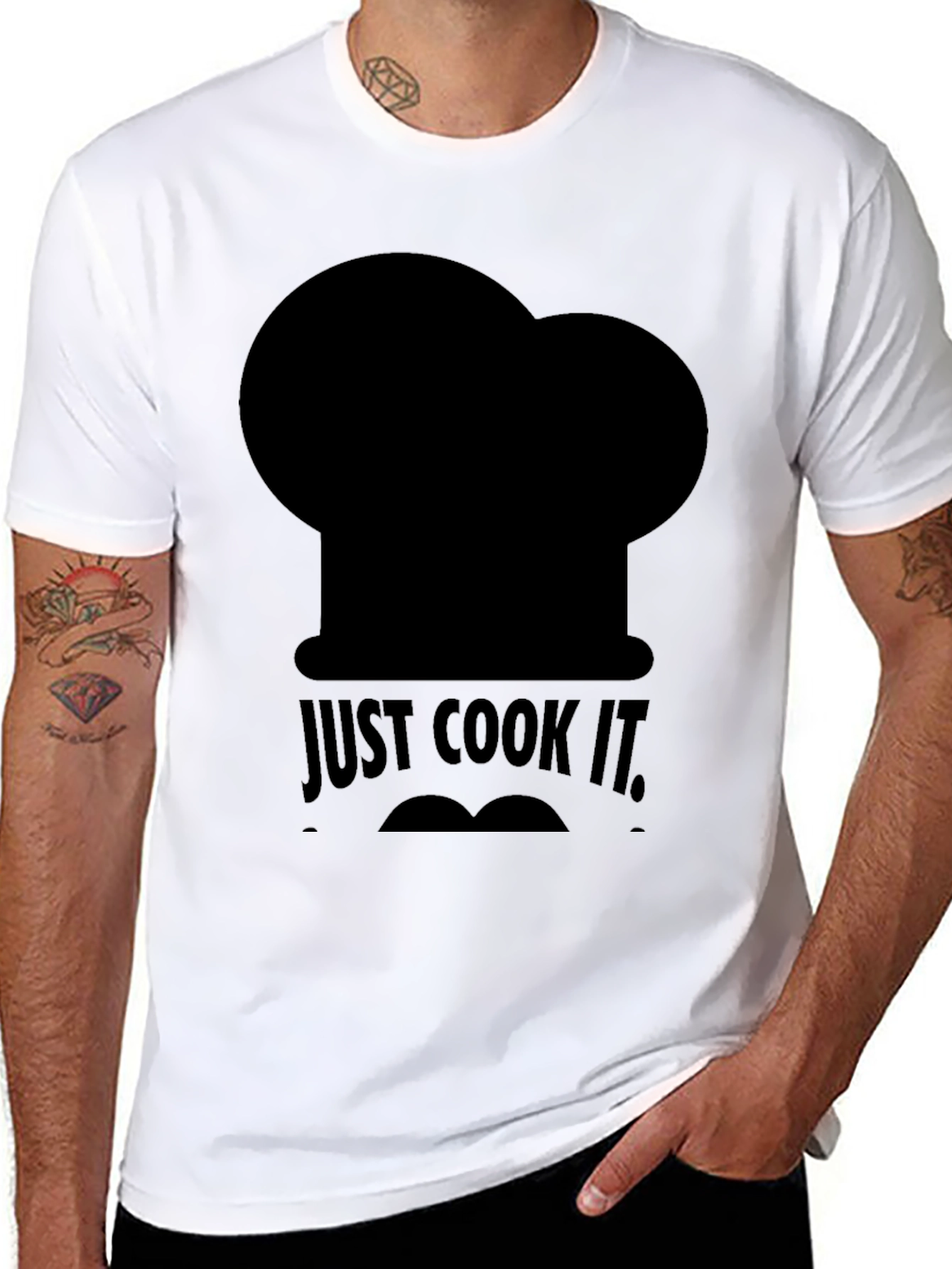 Just Cook It Mens Black T-Shirt