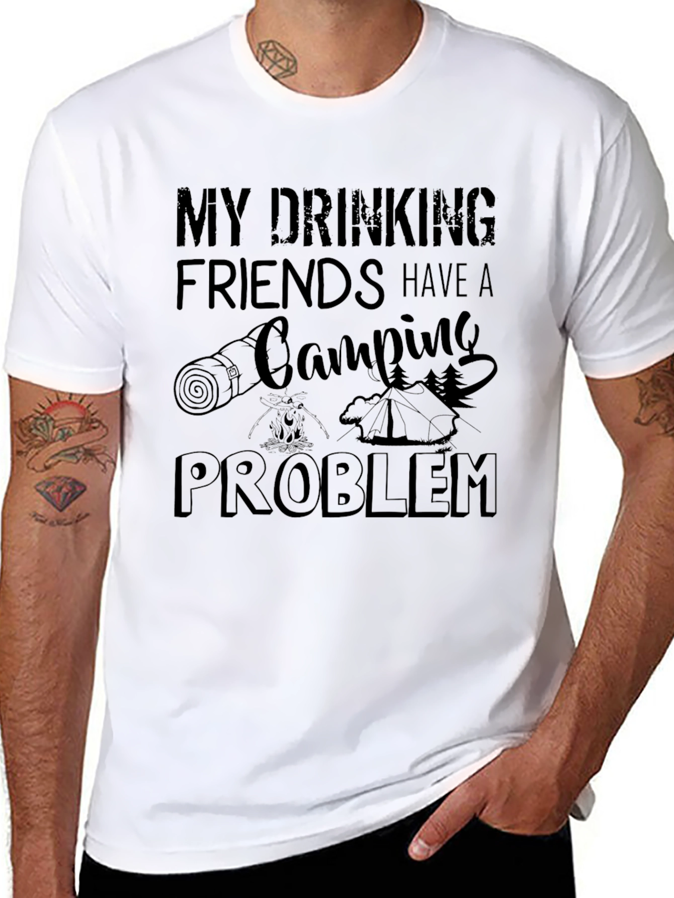 Camping Problem T-Shirt Funny Camping Trip Tee