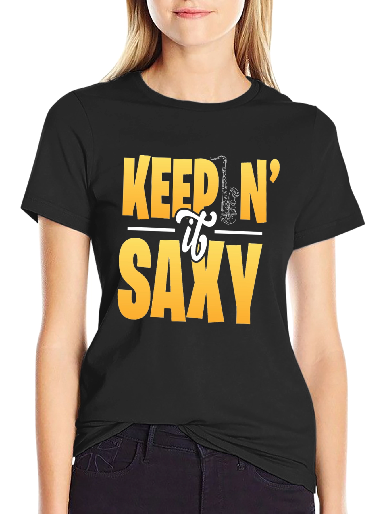 Keep It Saxy Graphic Tee - Music Lovers T-Shirt