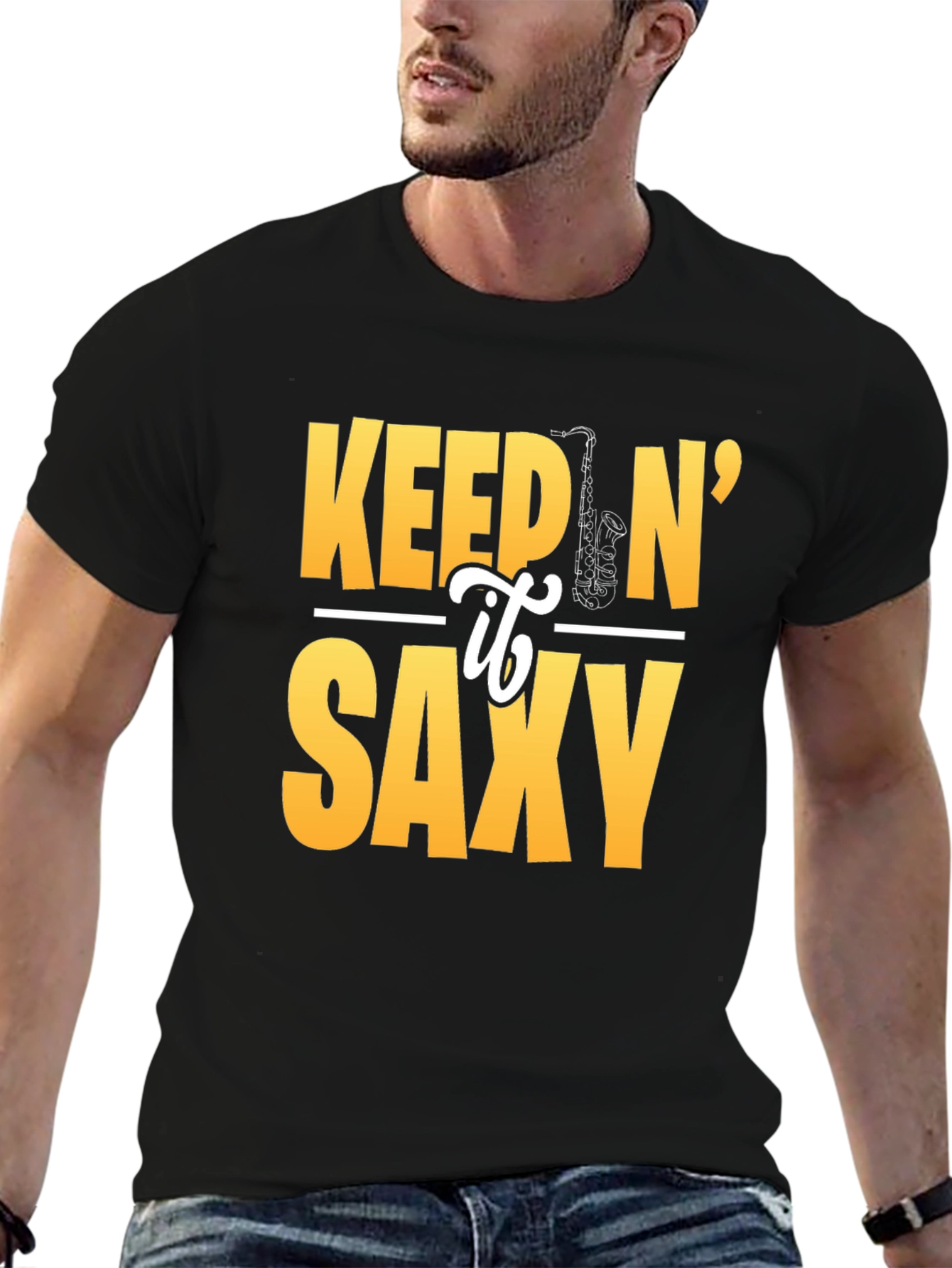 Keep It Saxy Graphic Tee - Music Lovers T-Shirt