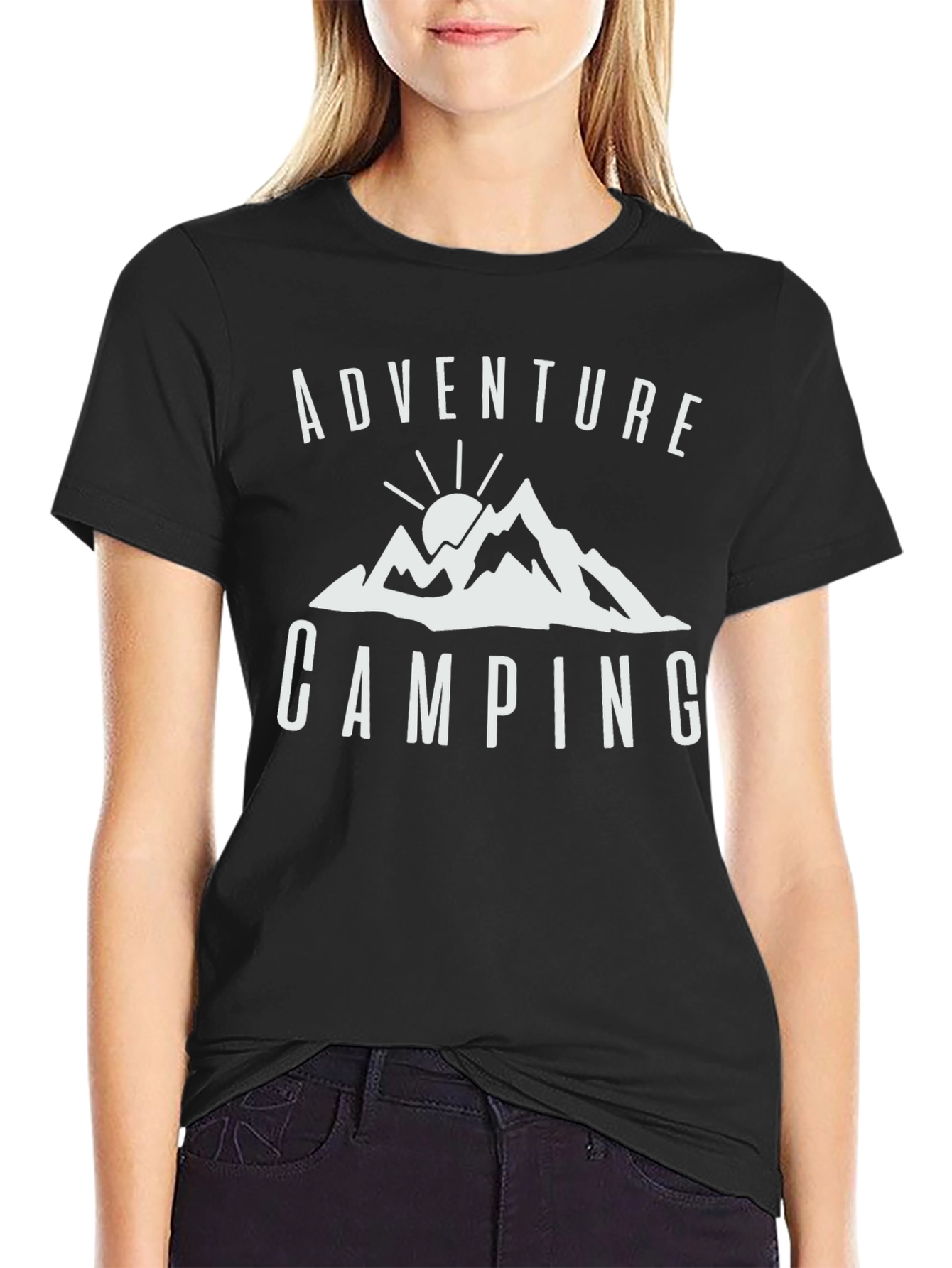 Adventure Camping Graphic Tee - Black