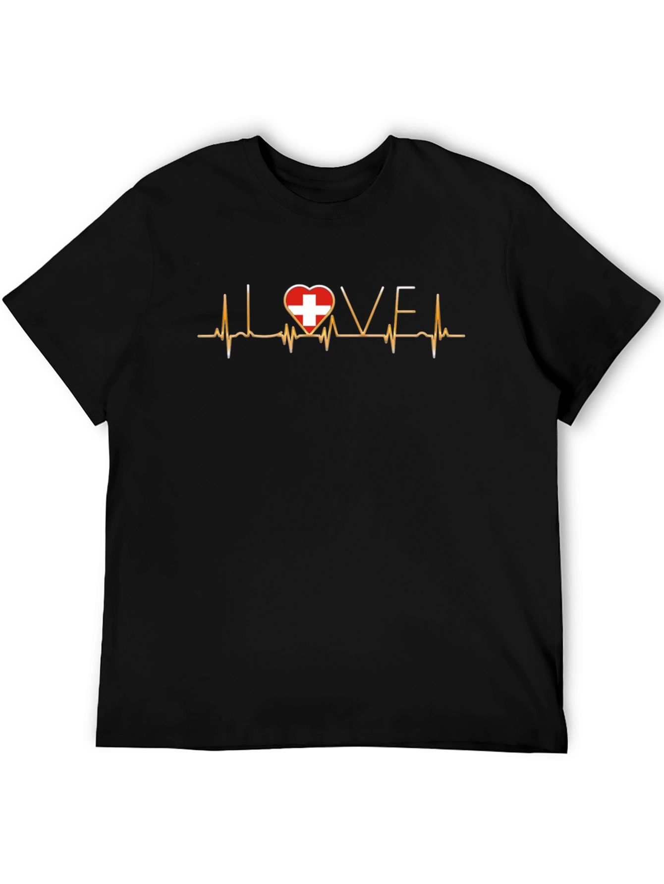 Love Switzerland Heartbeat T-Shirt
