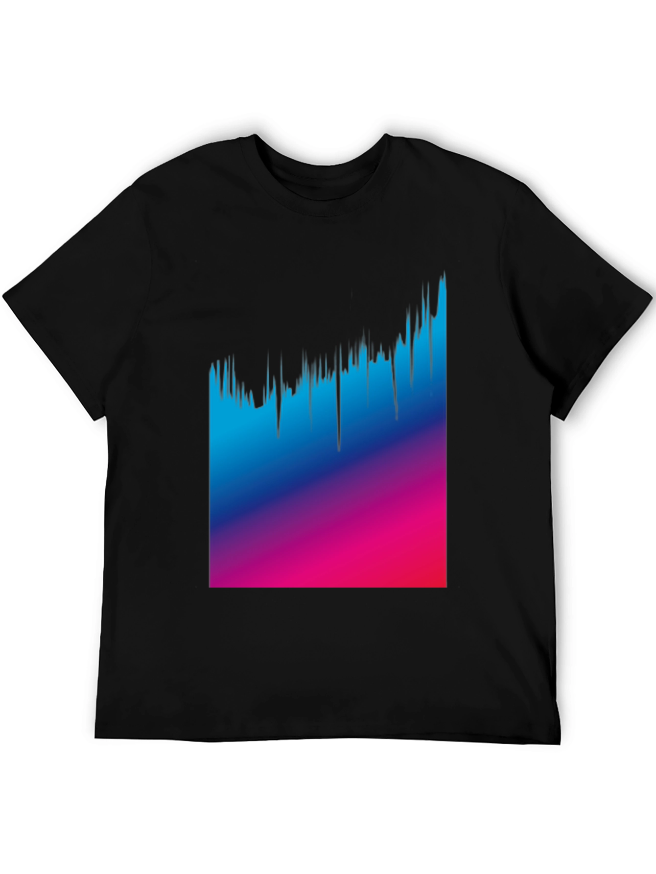 Gradient Drip Graphic Tee - Modern Style
