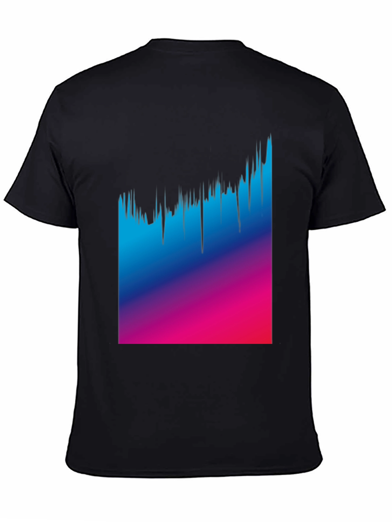 Gradient Drip Graphic Tee - Modern Style
