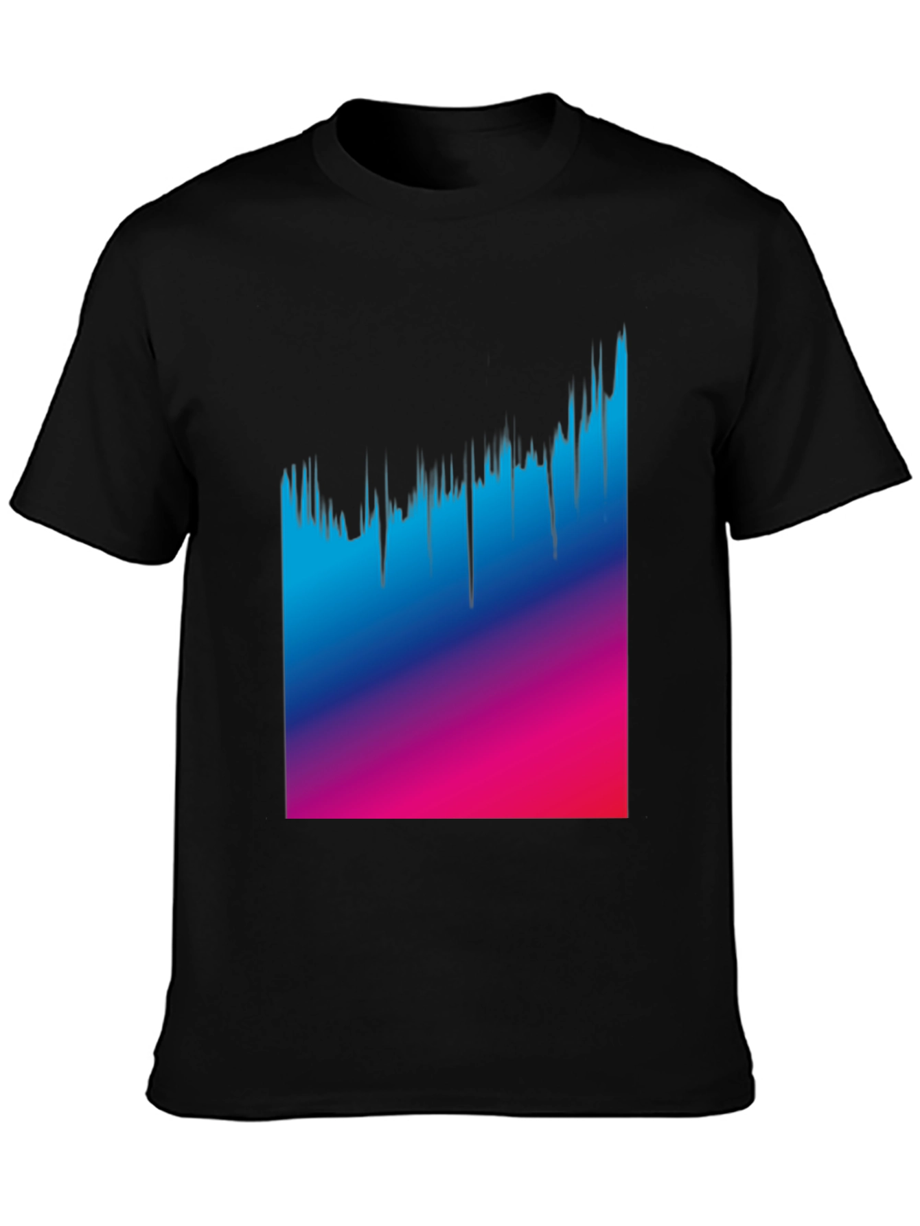 Gradient Drip Graphic Tee - Modern Style