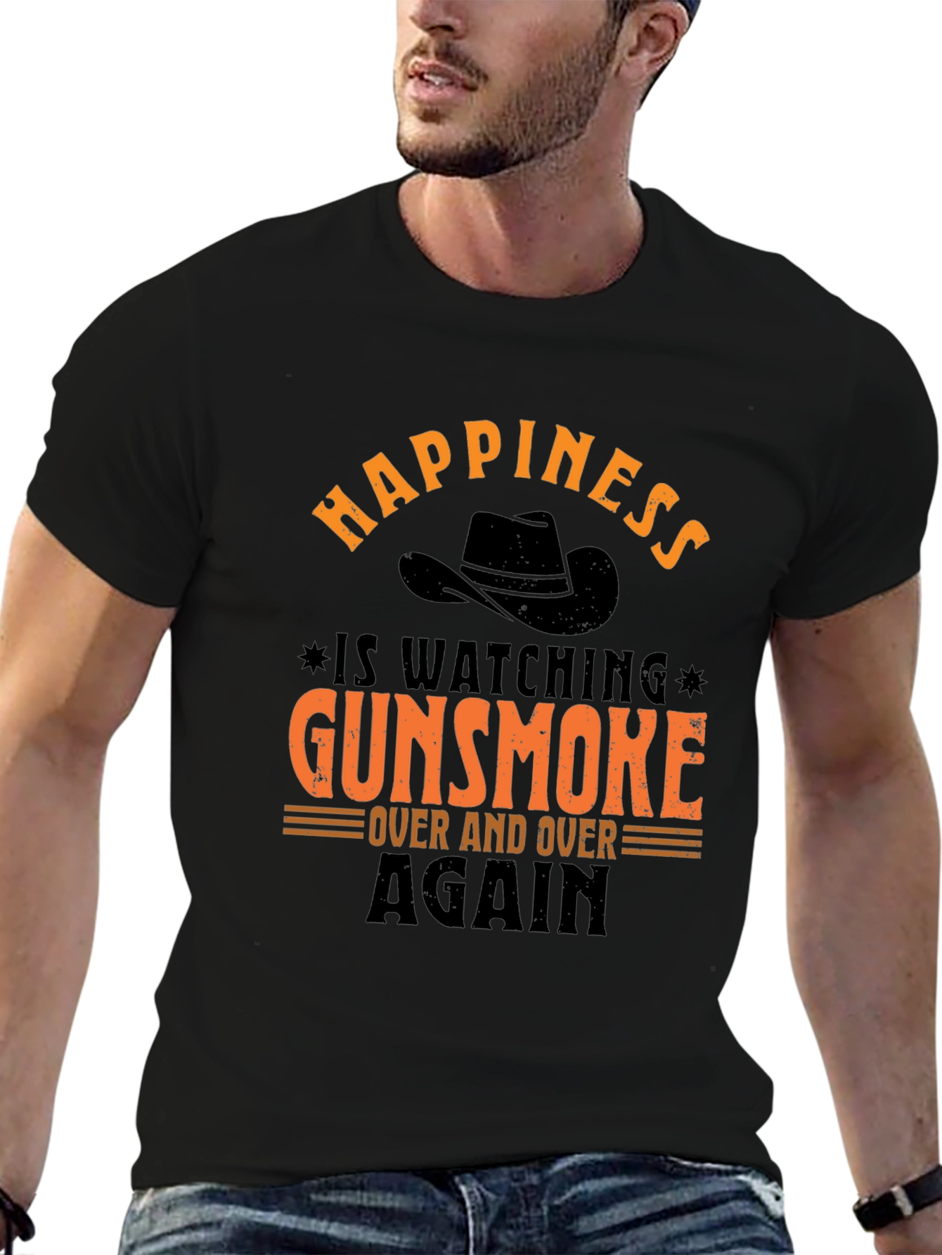 Gunsmoke Fan T-Shirt - Happiness is Watching