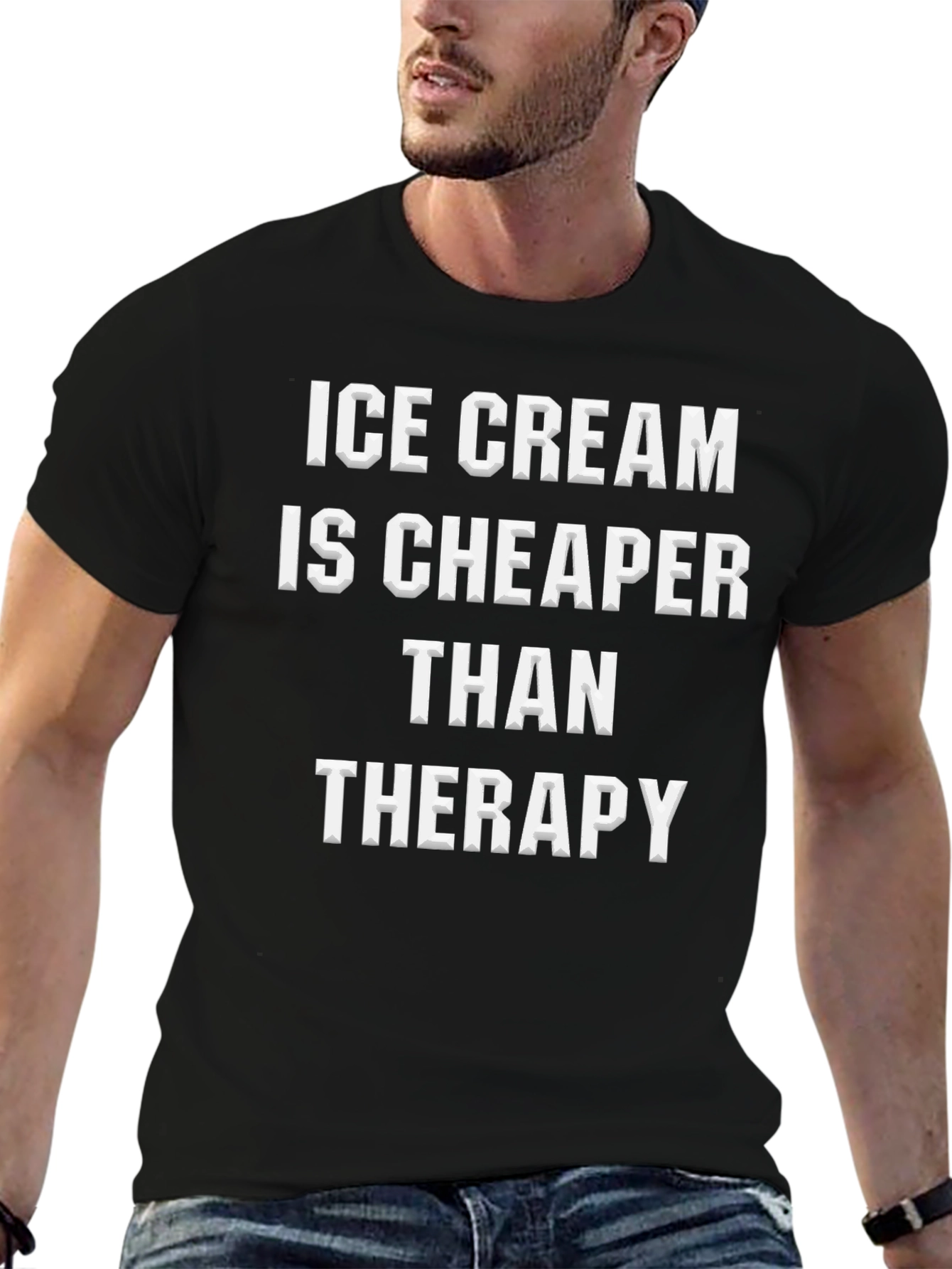 Ice Cream Cheaper Than Therapy Graphic Tee