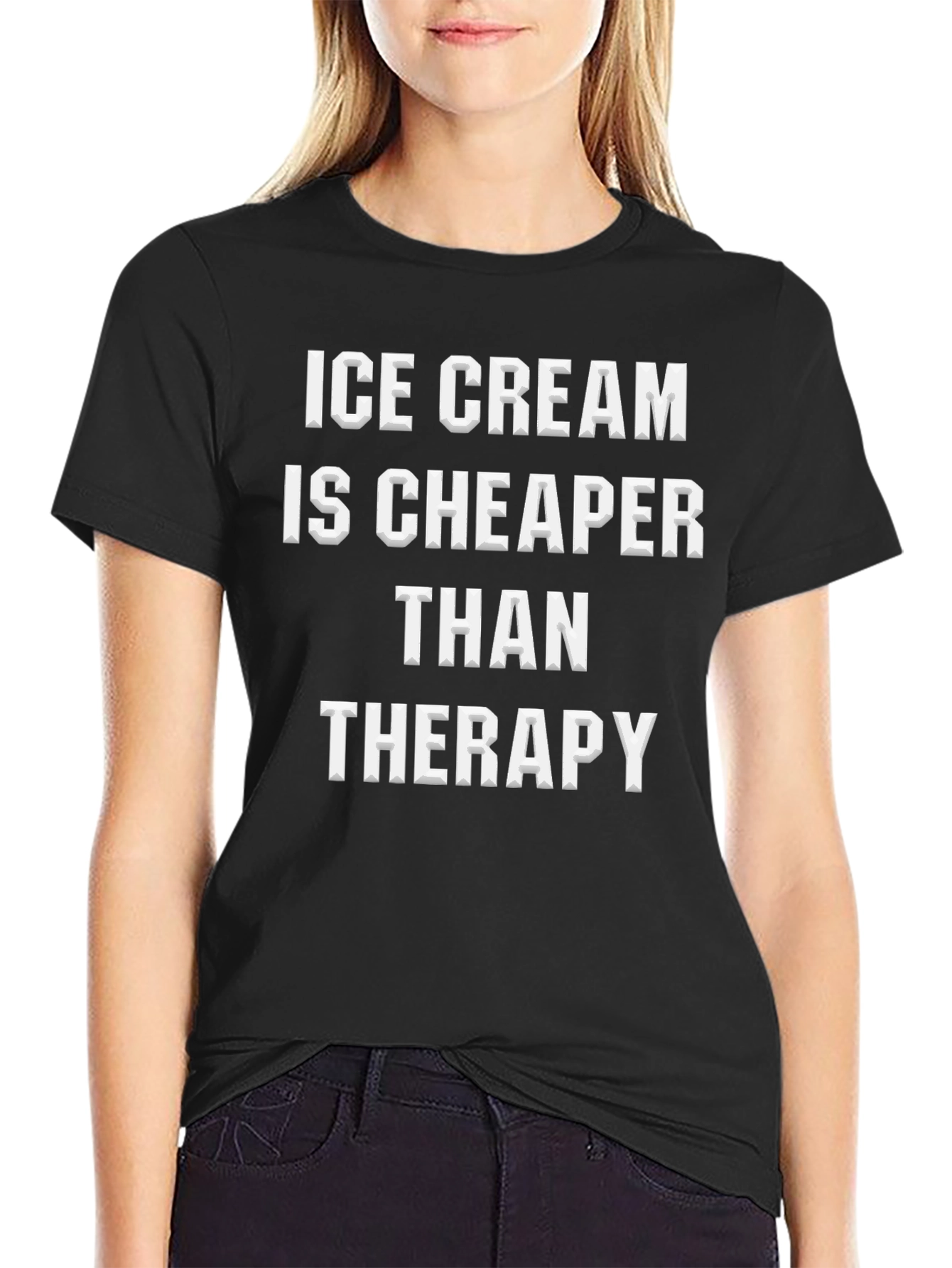 Ice Cream Cheaper Than Therapy Graphic Tee