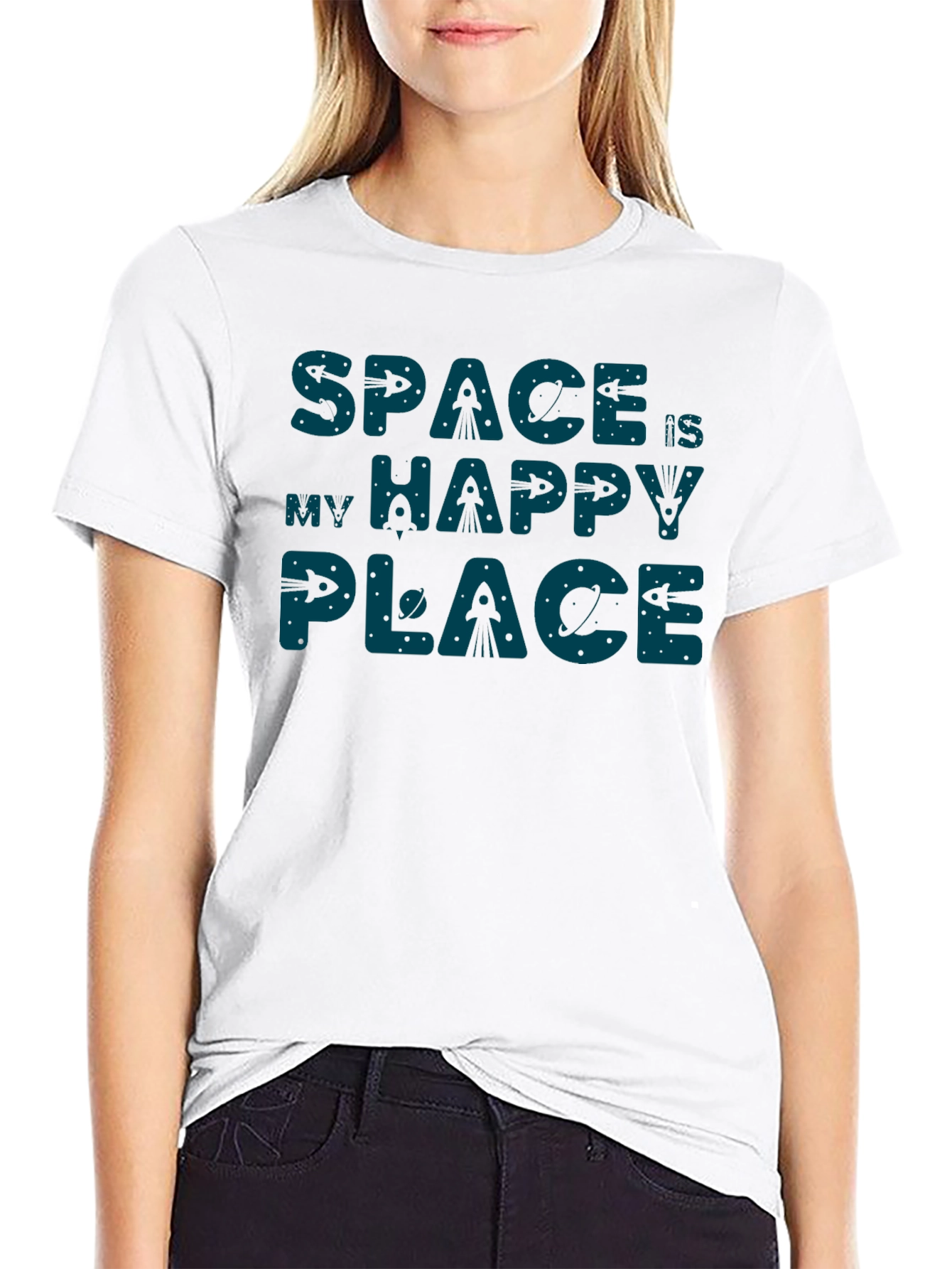 Space Is My Happy Place Graphic T-Shirt