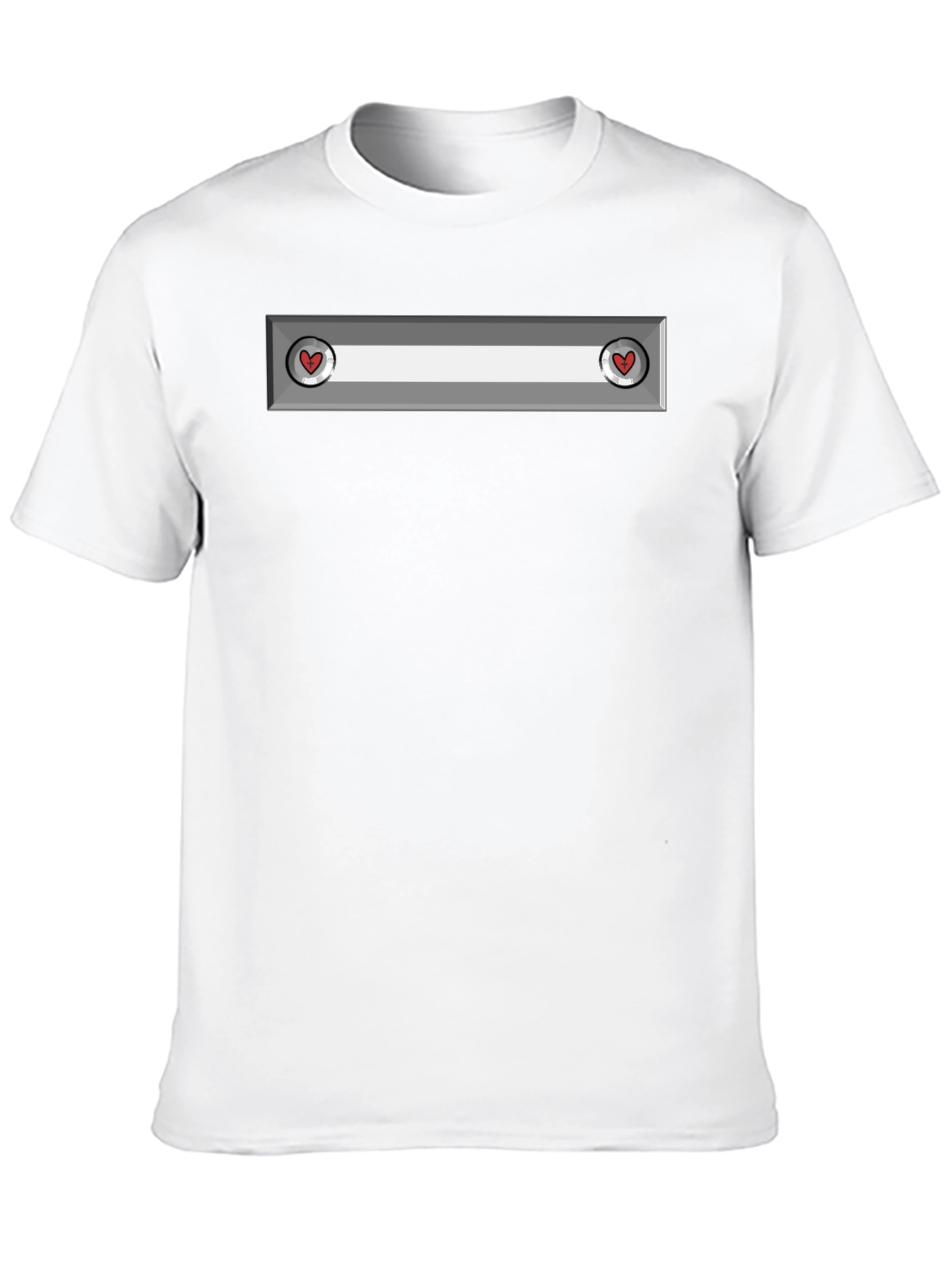 Heart Panel Black T-Shirt - Unique Design