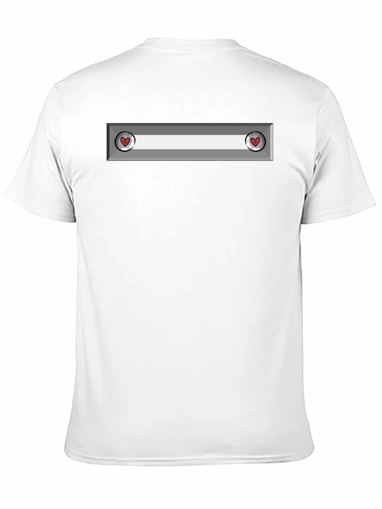 Heart Panel Black T-Shirt - Unique Design