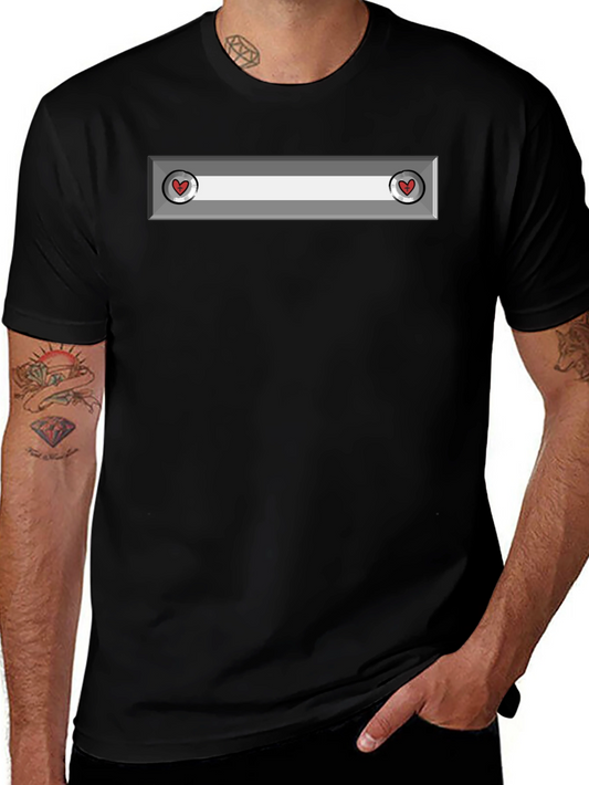 Heart Panel Black T-Shirt - Unique Design