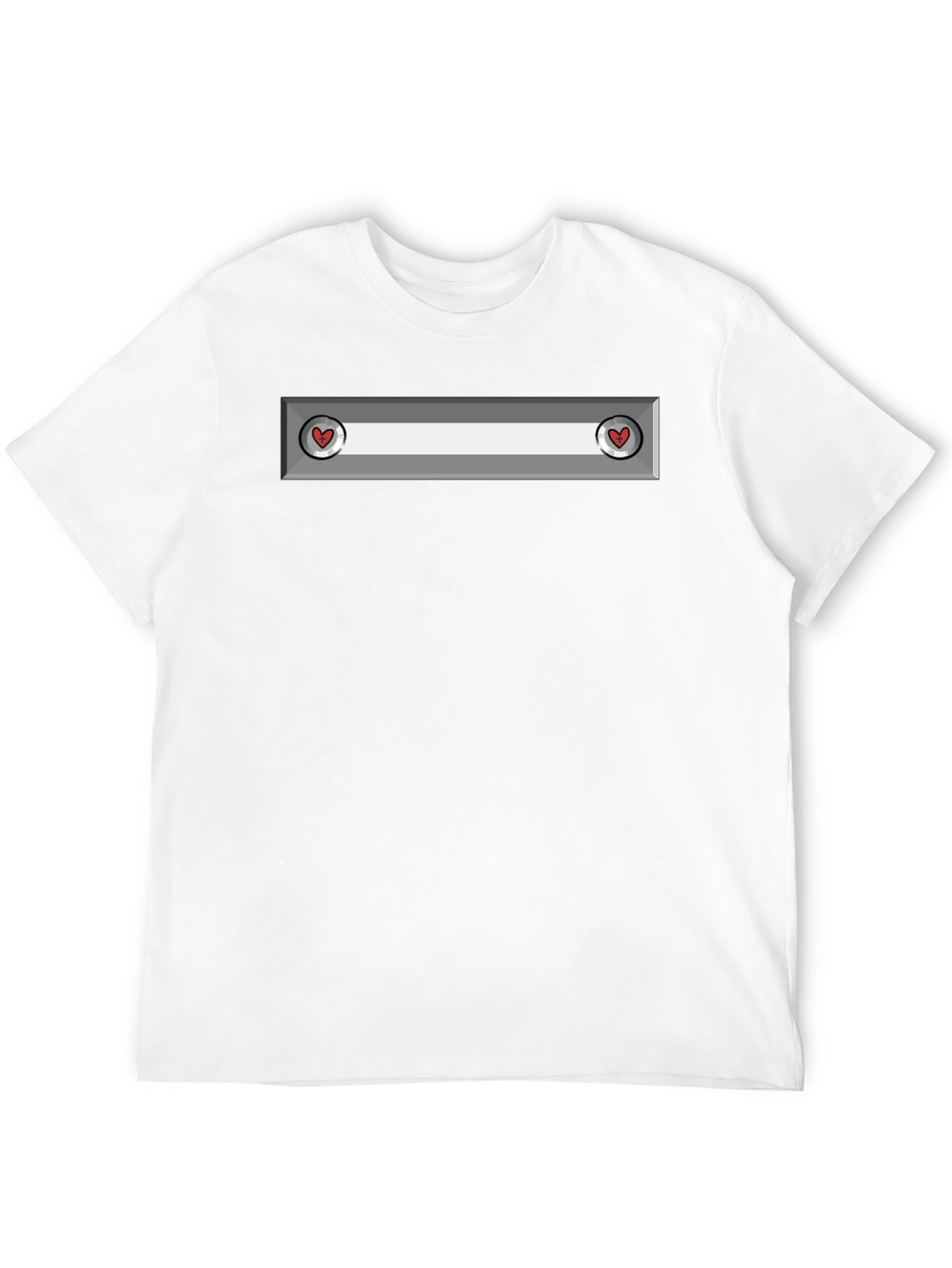 Heart Panel Black T-Shirt - Unique Design