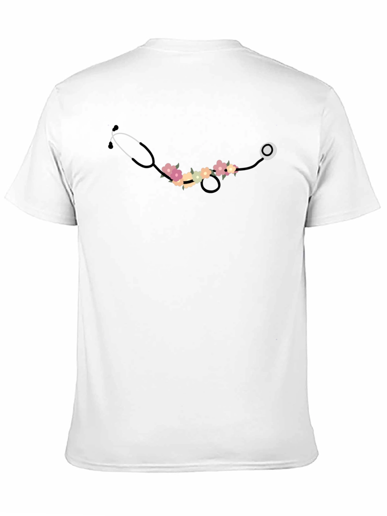 Floral Stethoscope Graphic T-Shirt