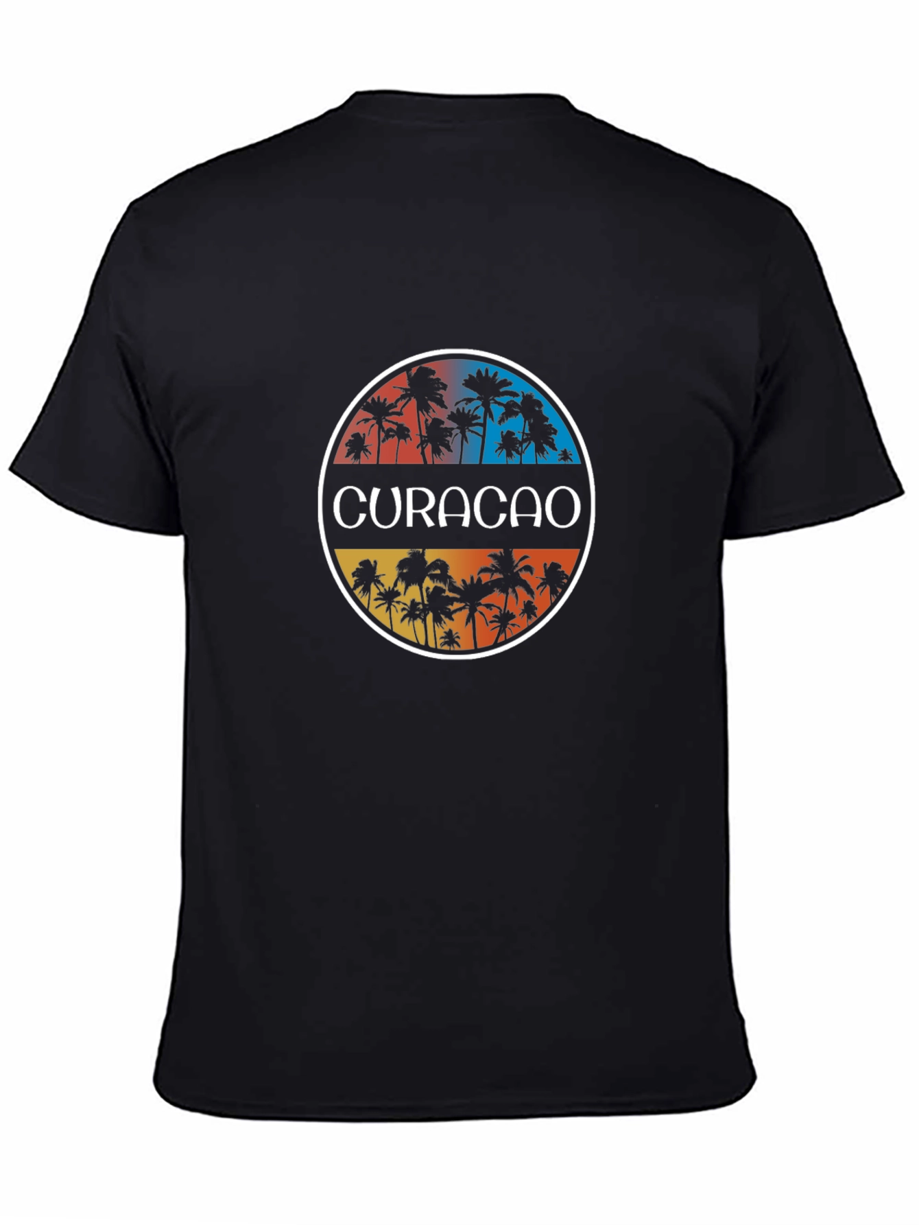 Curacao Palm Tree Graphic Tee - Tropical Vibe