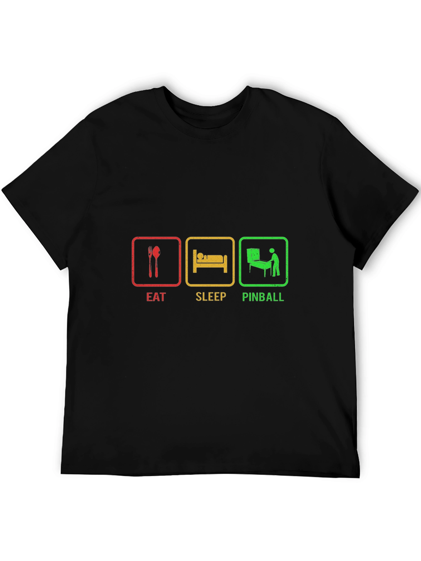 Eat Sleep Pinball Black T-Shirt