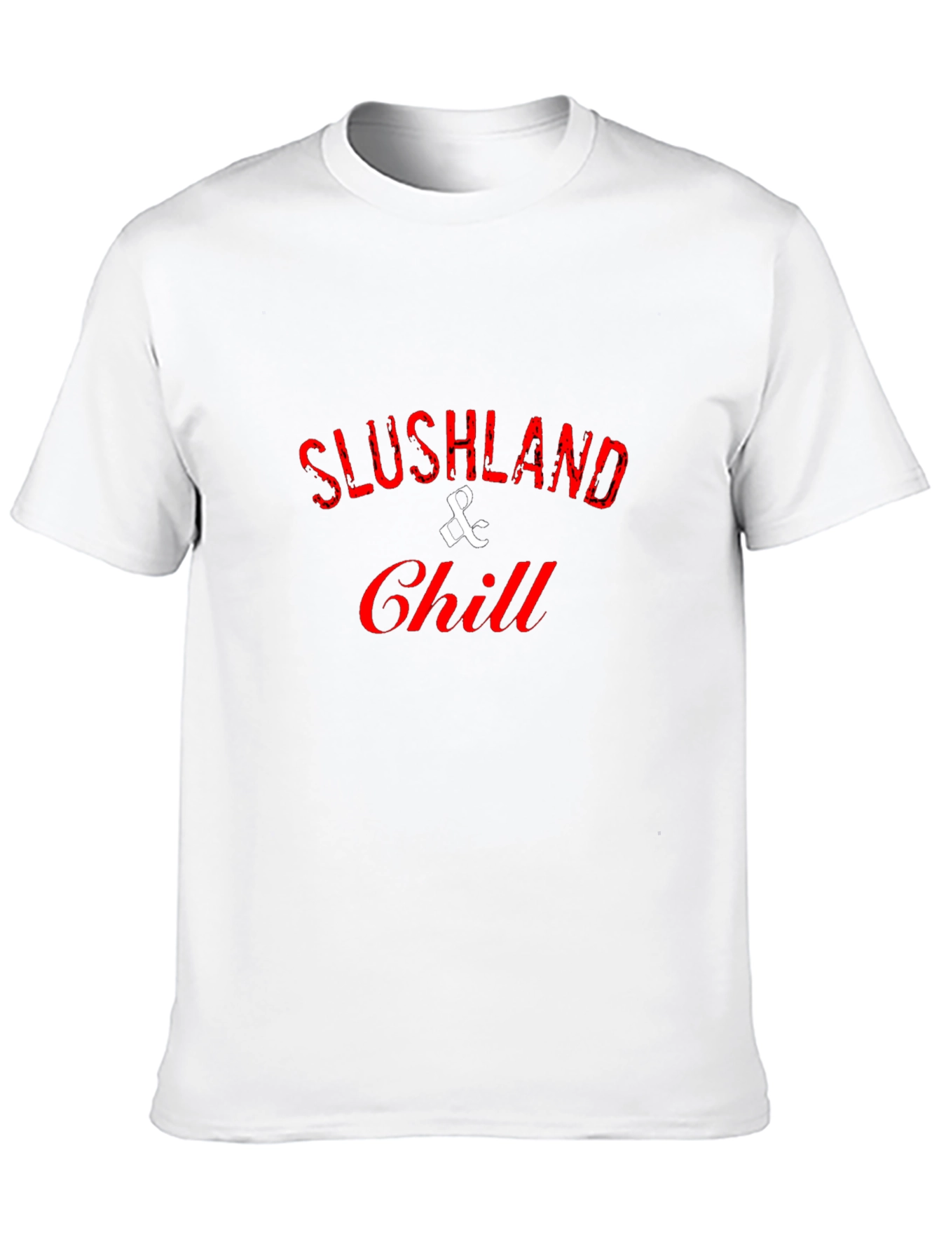 Slushland & Chill Black Cotton Graphic Tee
