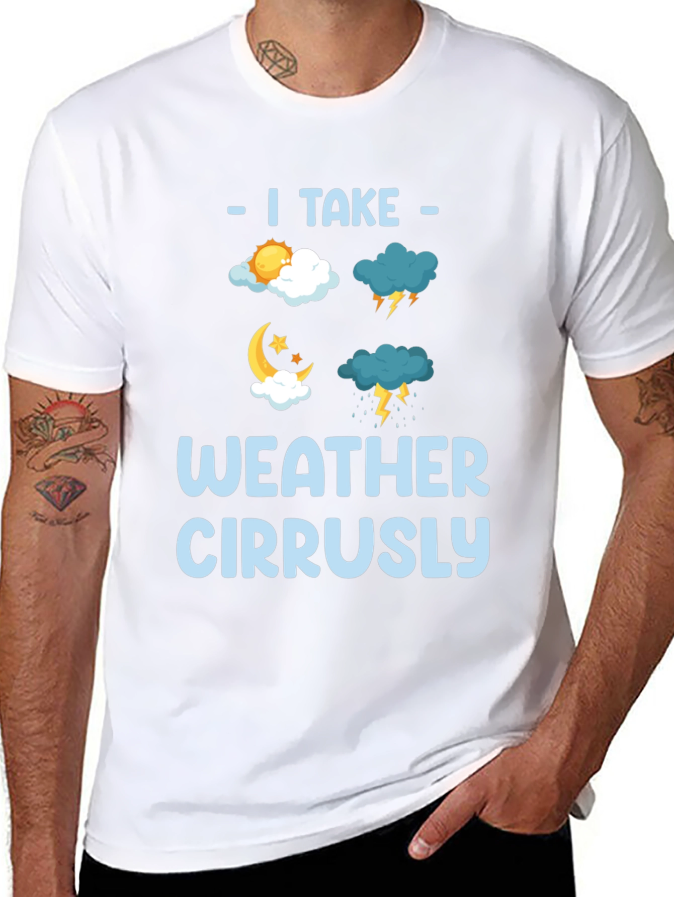 I Take Weather Cirrusly Funny Weather T-Shirt