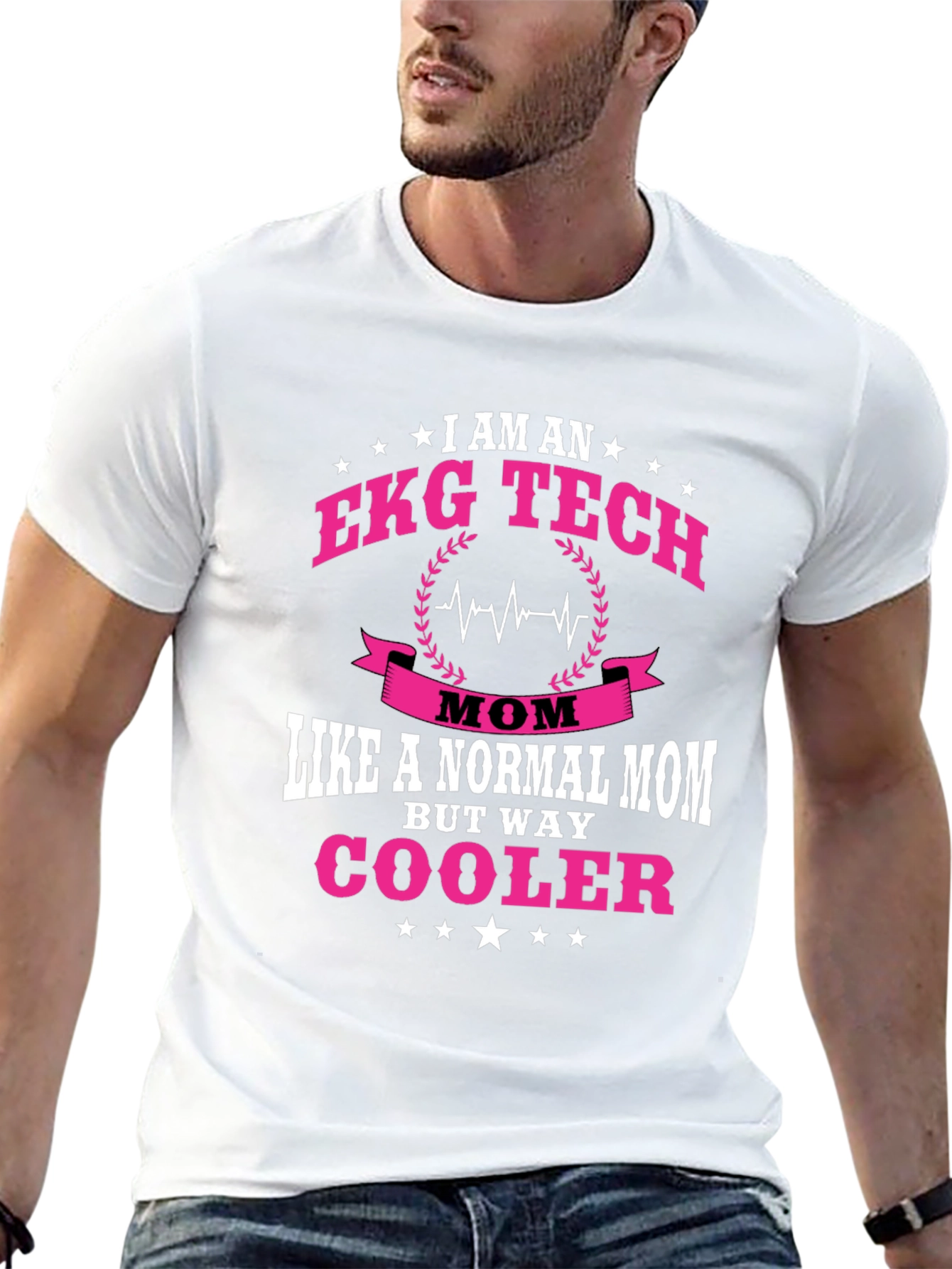EKG Tech Mom Graphic T-Shirt