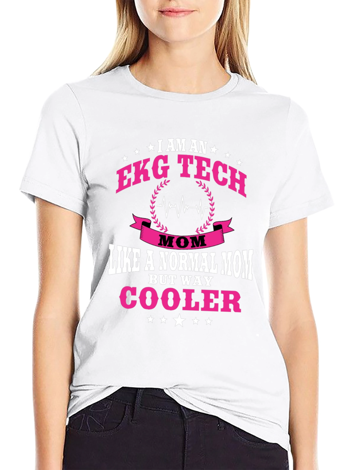 EKG Tech Mom Graphic T-Shirt