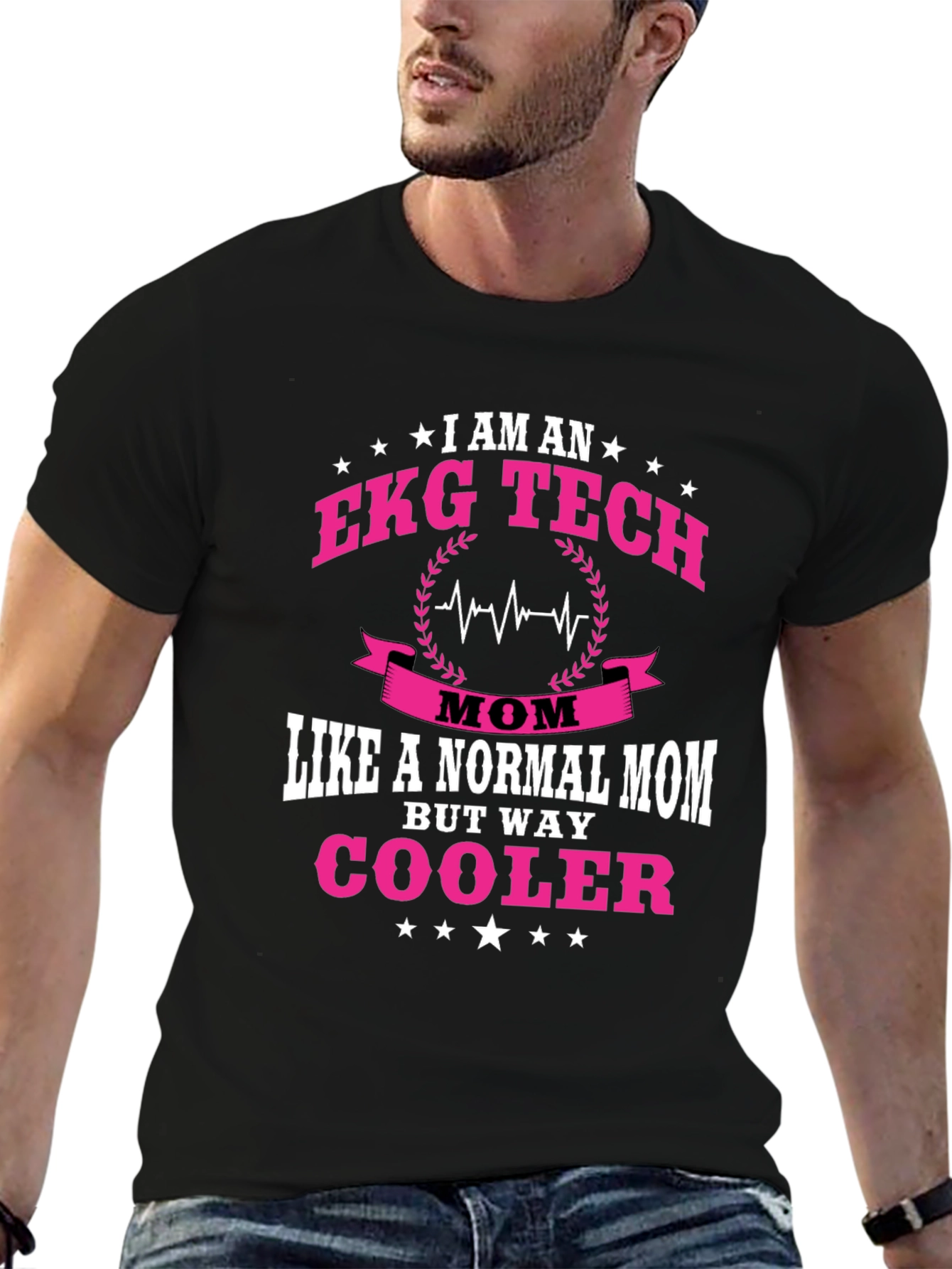 EKG Tech Mom Graphic T-Shirt