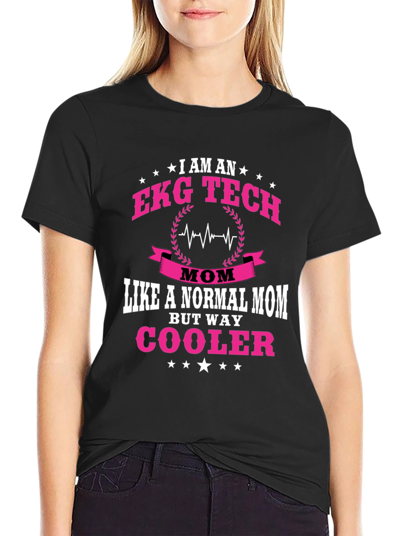 EKG Tech Mom Graphic T-Shirt