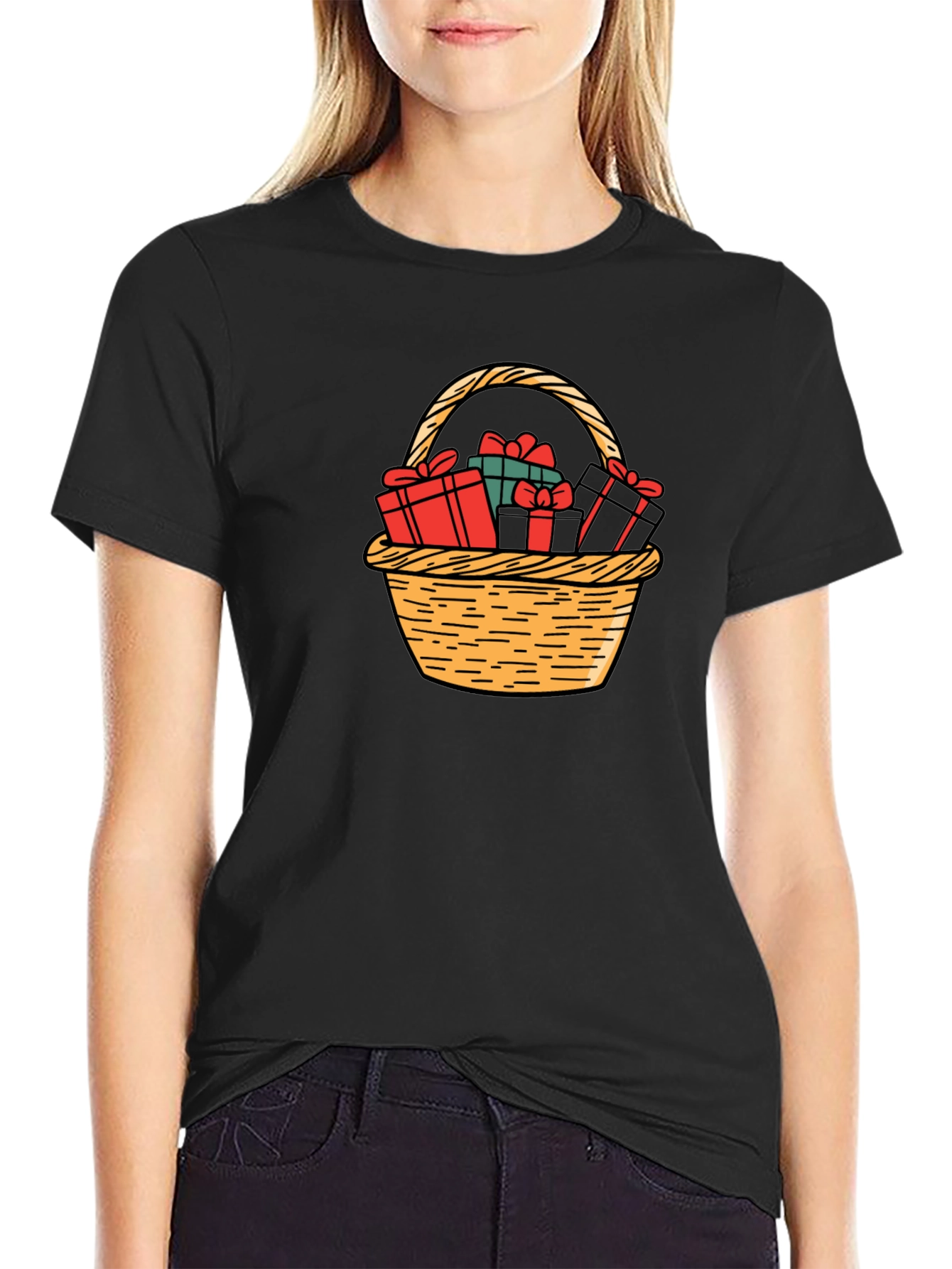 Gift Basket Graphic Tee - Holiday Cheer