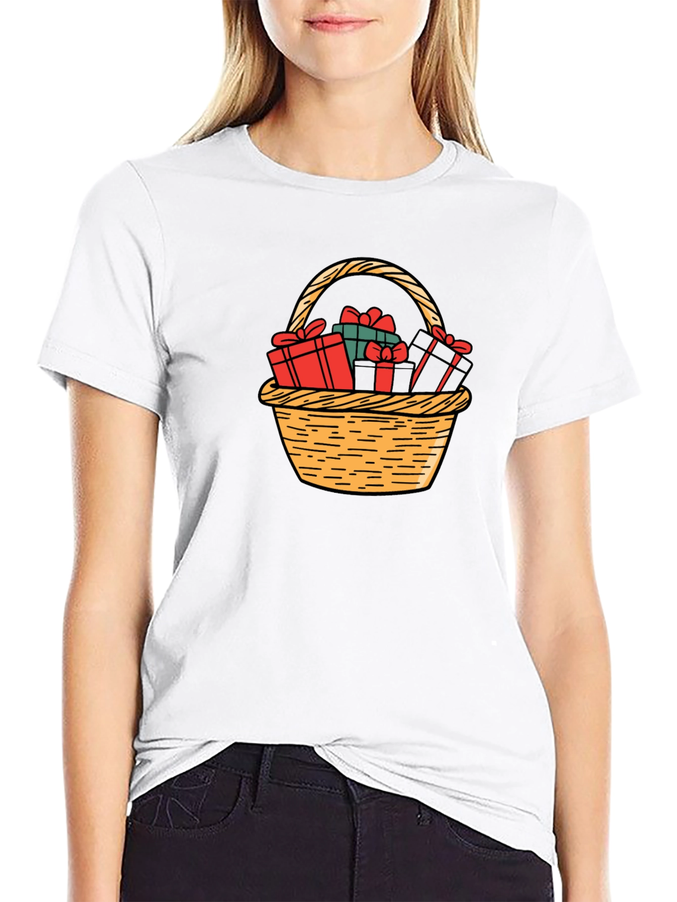 Gift Basket Graphic Tee - Holiday Cheer