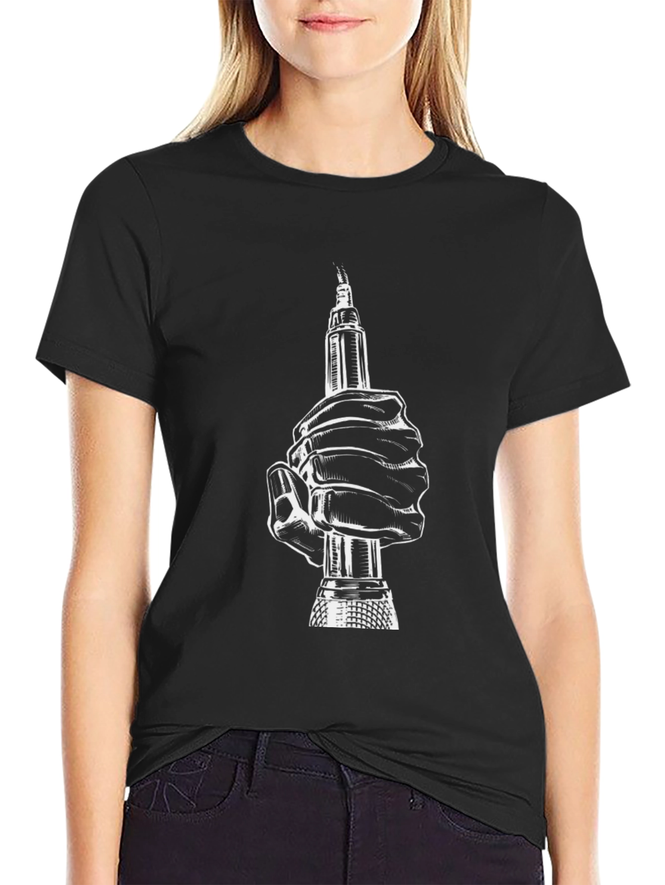 Tattoo Artist Hand Black T-Shirt