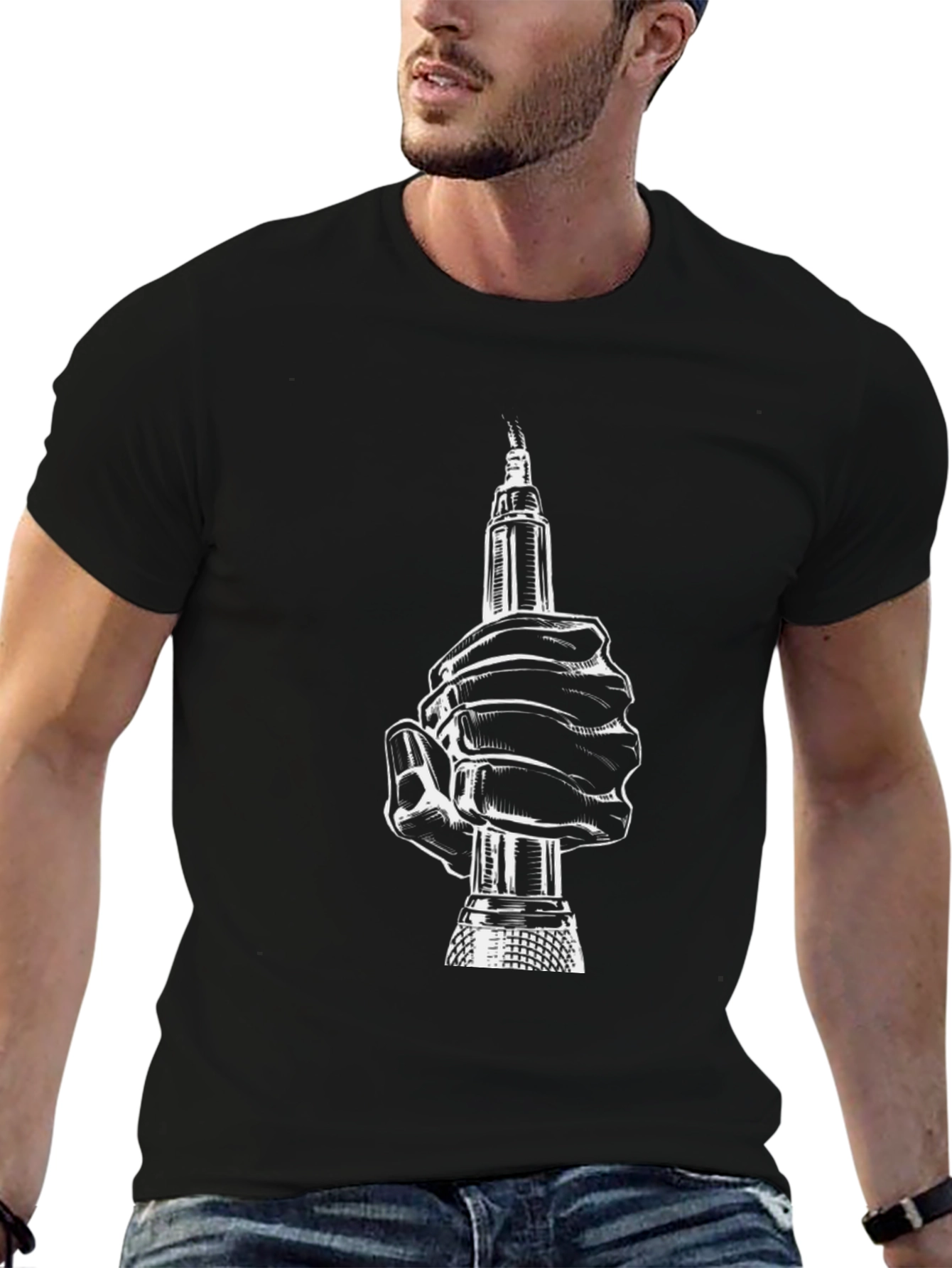 Tattoo Artist Hand Black T-Shirt