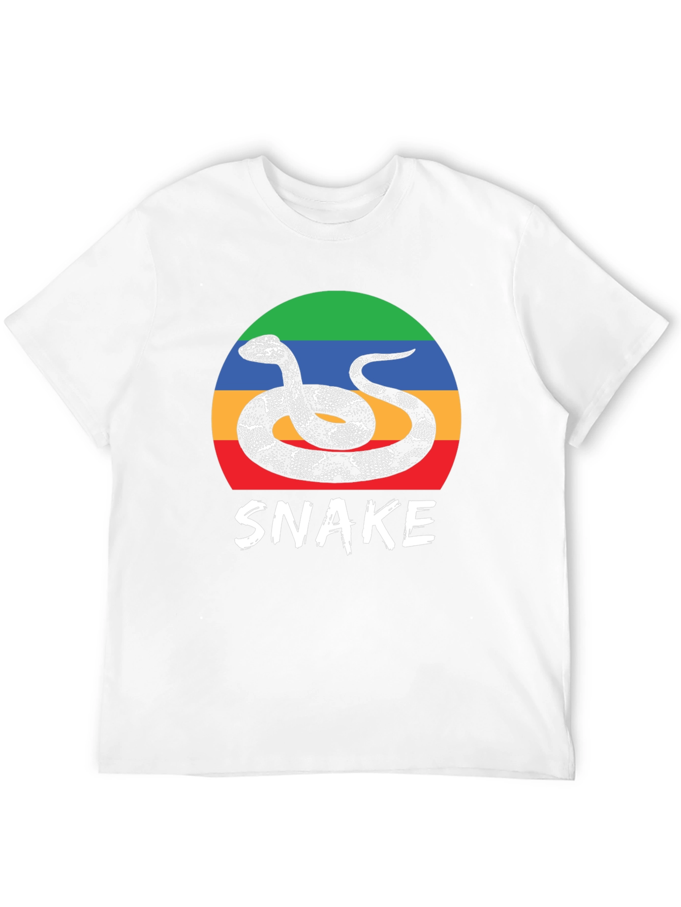 Snake Graphic Tee - Retro Style Mens T-Shirt