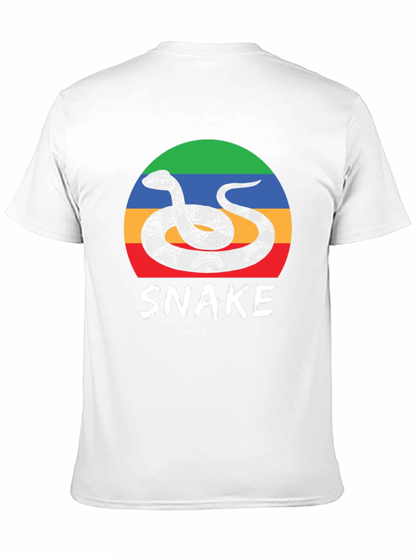 Snake Graphic Tee - Retro Style Mens T-Shirt