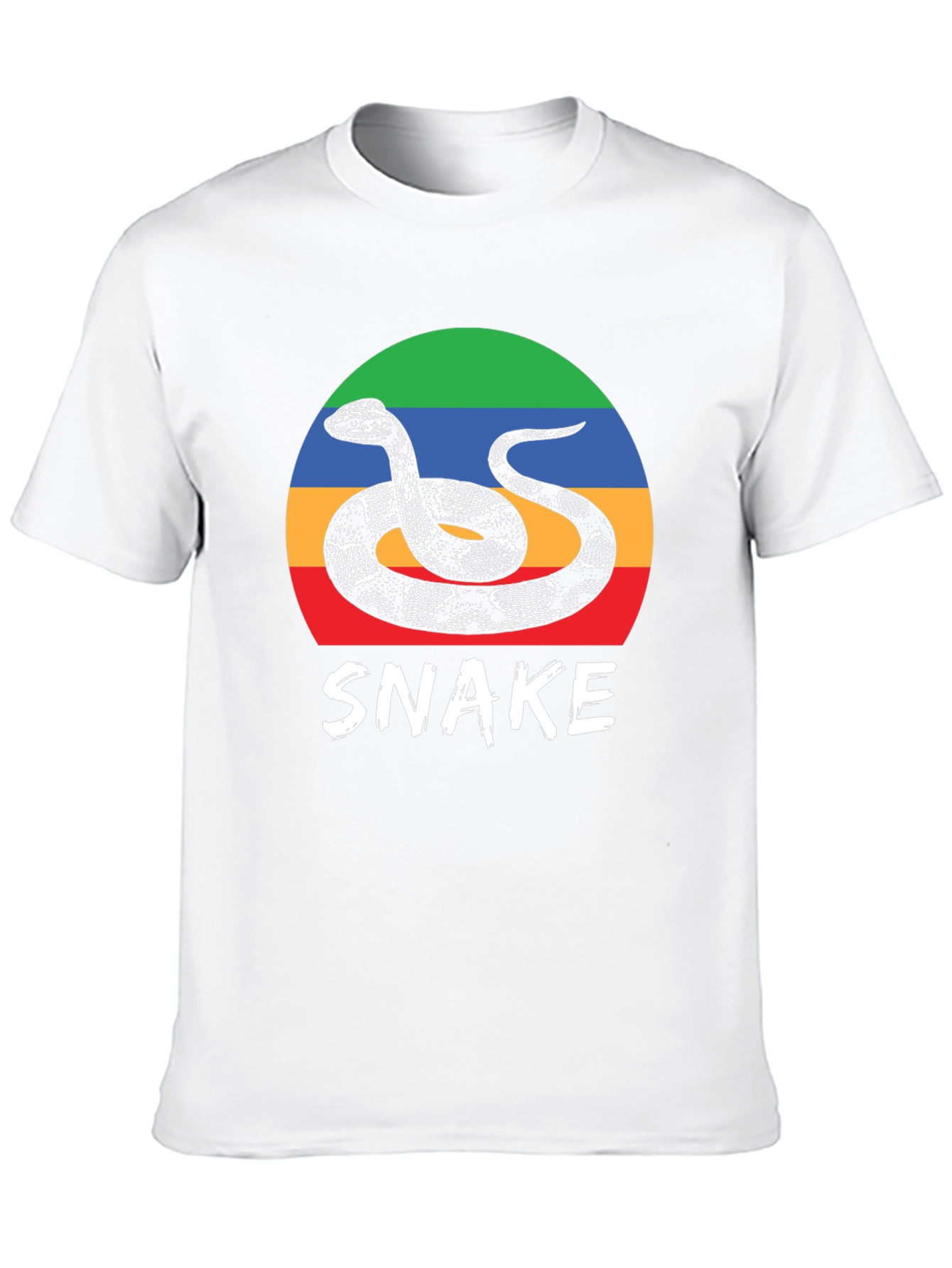 Snake Graphic Tee - Retro Style Mens T-Shirt