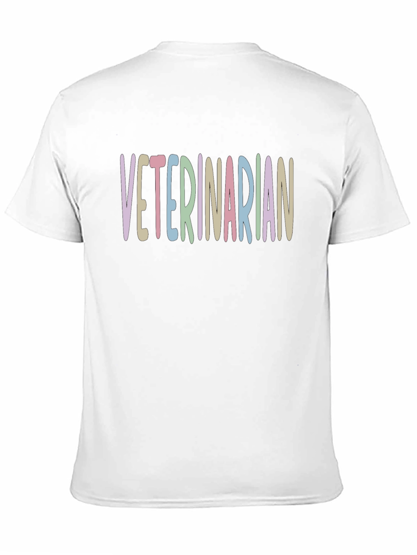 Veterinarian T-Shirt - Pastel Word Design