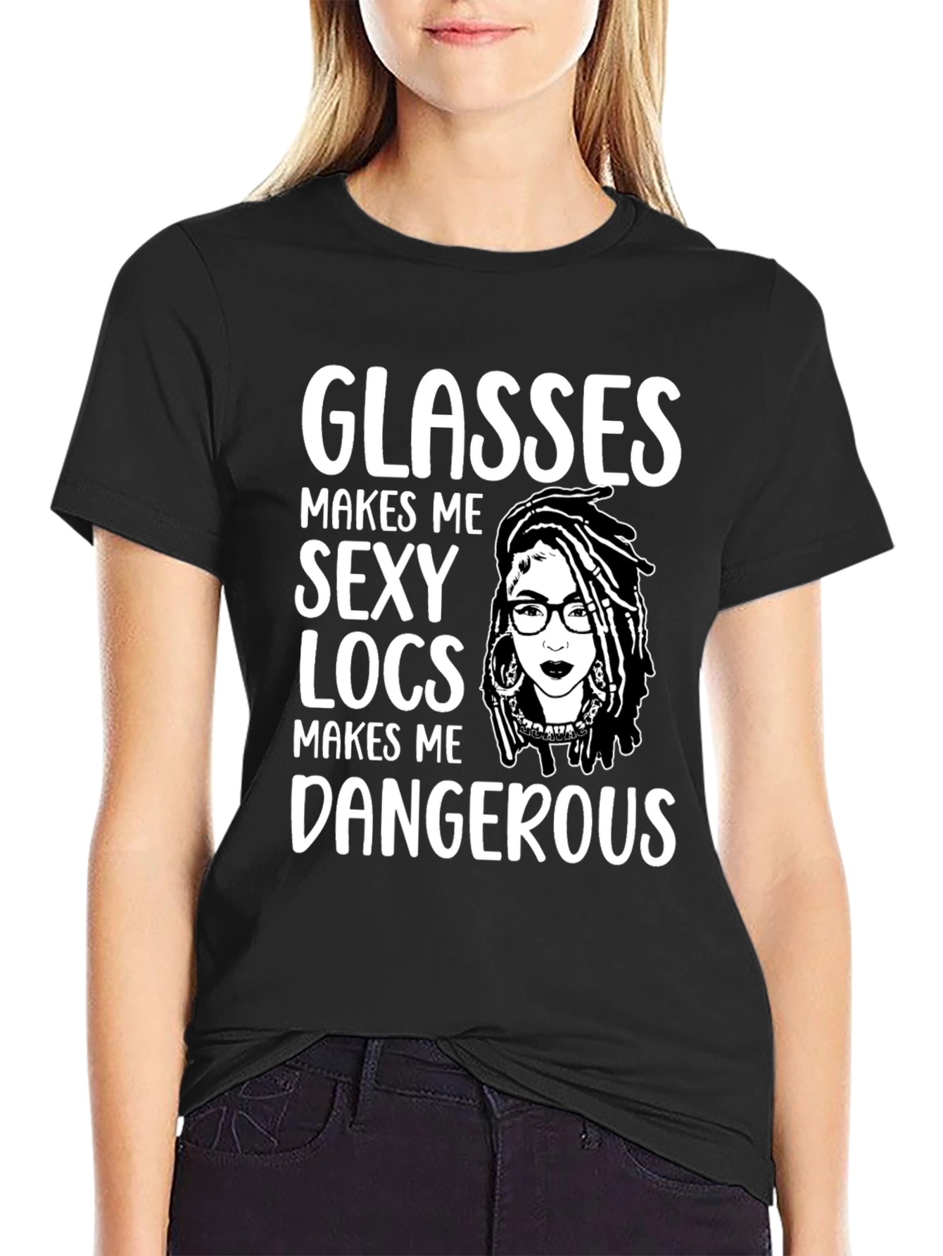 Glasses Locs Dangerous Graphic Tee