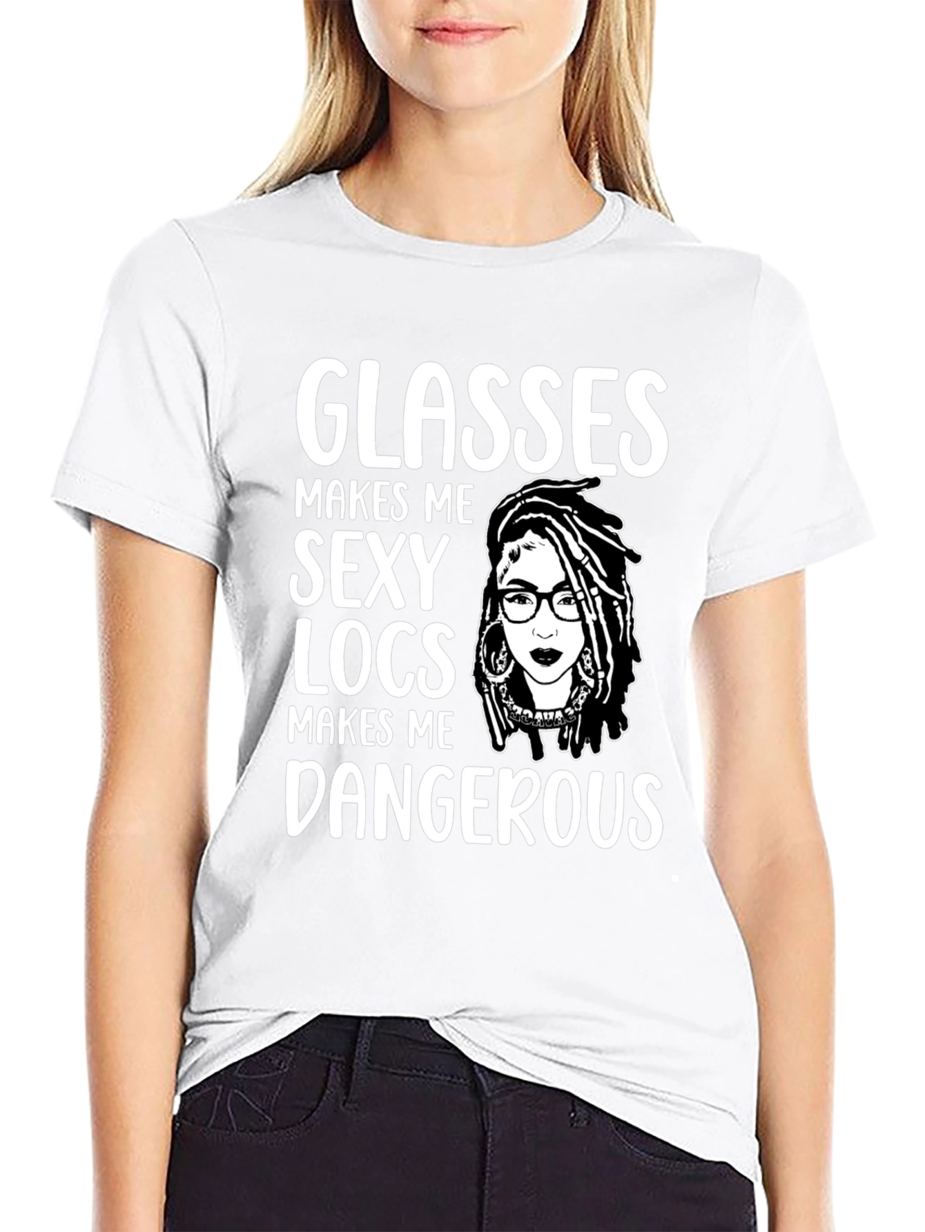 Glasses Locs Dangerous Graphic Tee