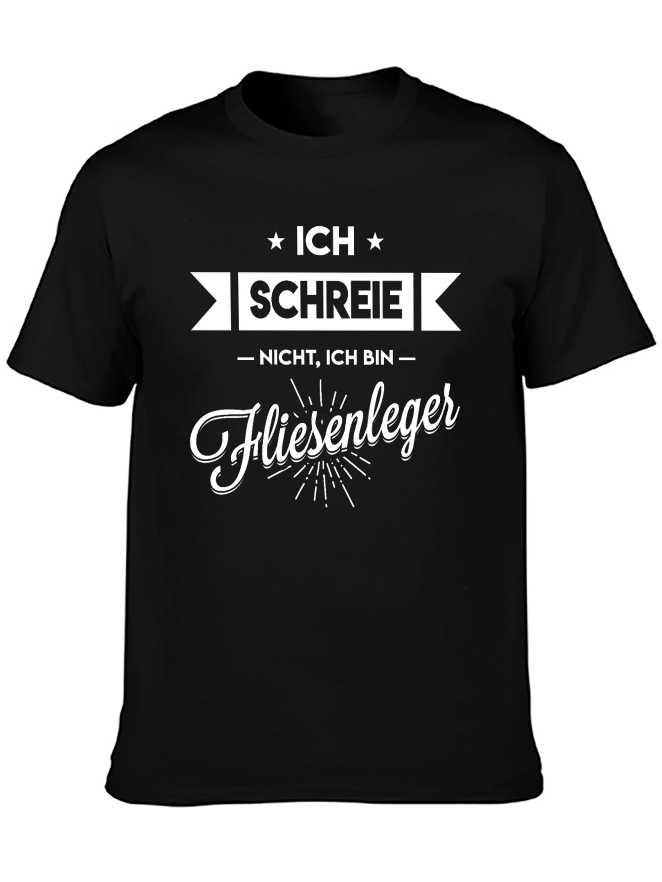 Ich Schreie Fliesenleger T-Shirt - Black
