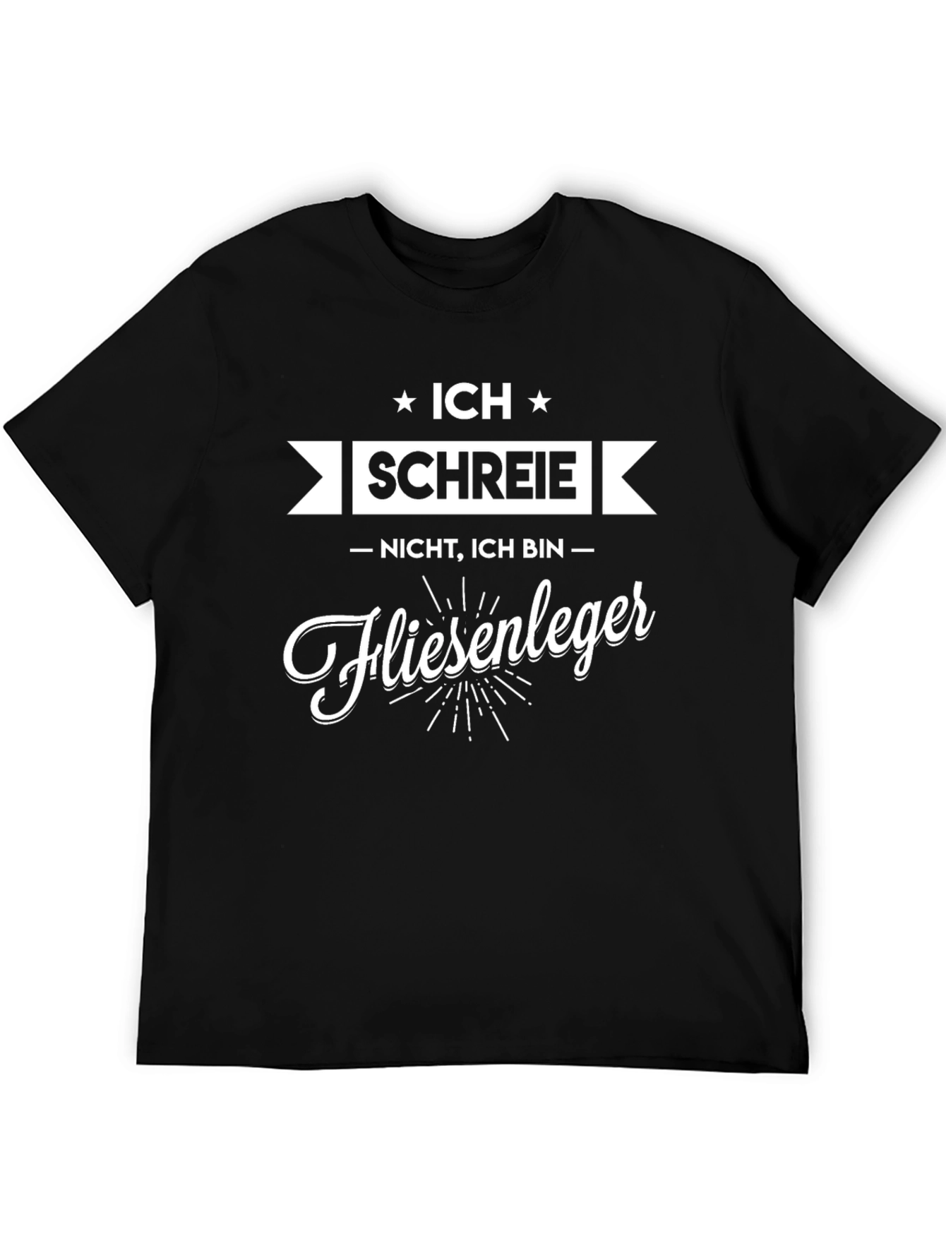 Ich Schreie Fliesenleger T-Shirt - Black
