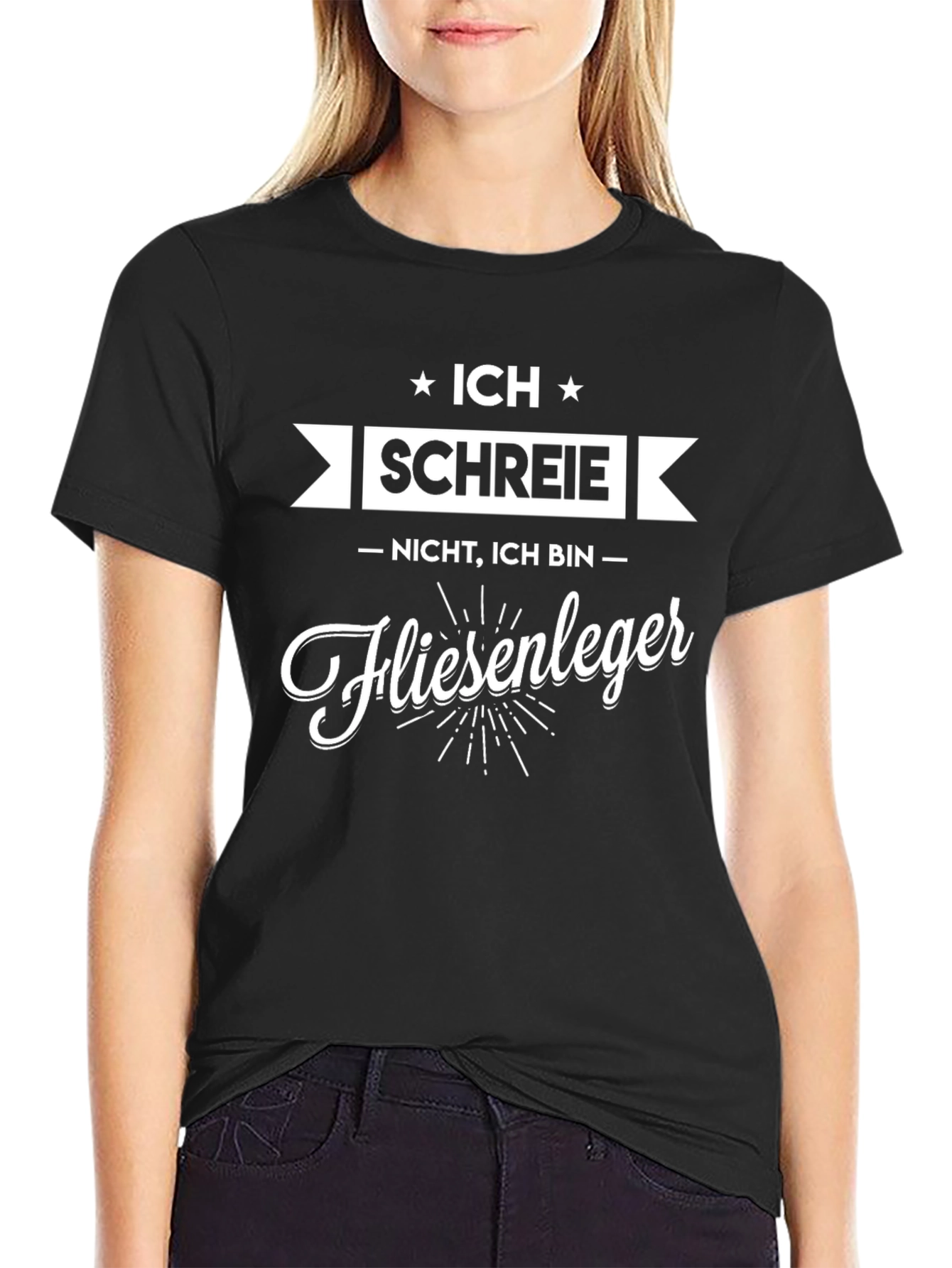 Ich Schreie Fliesenleger T-Shirt - Black