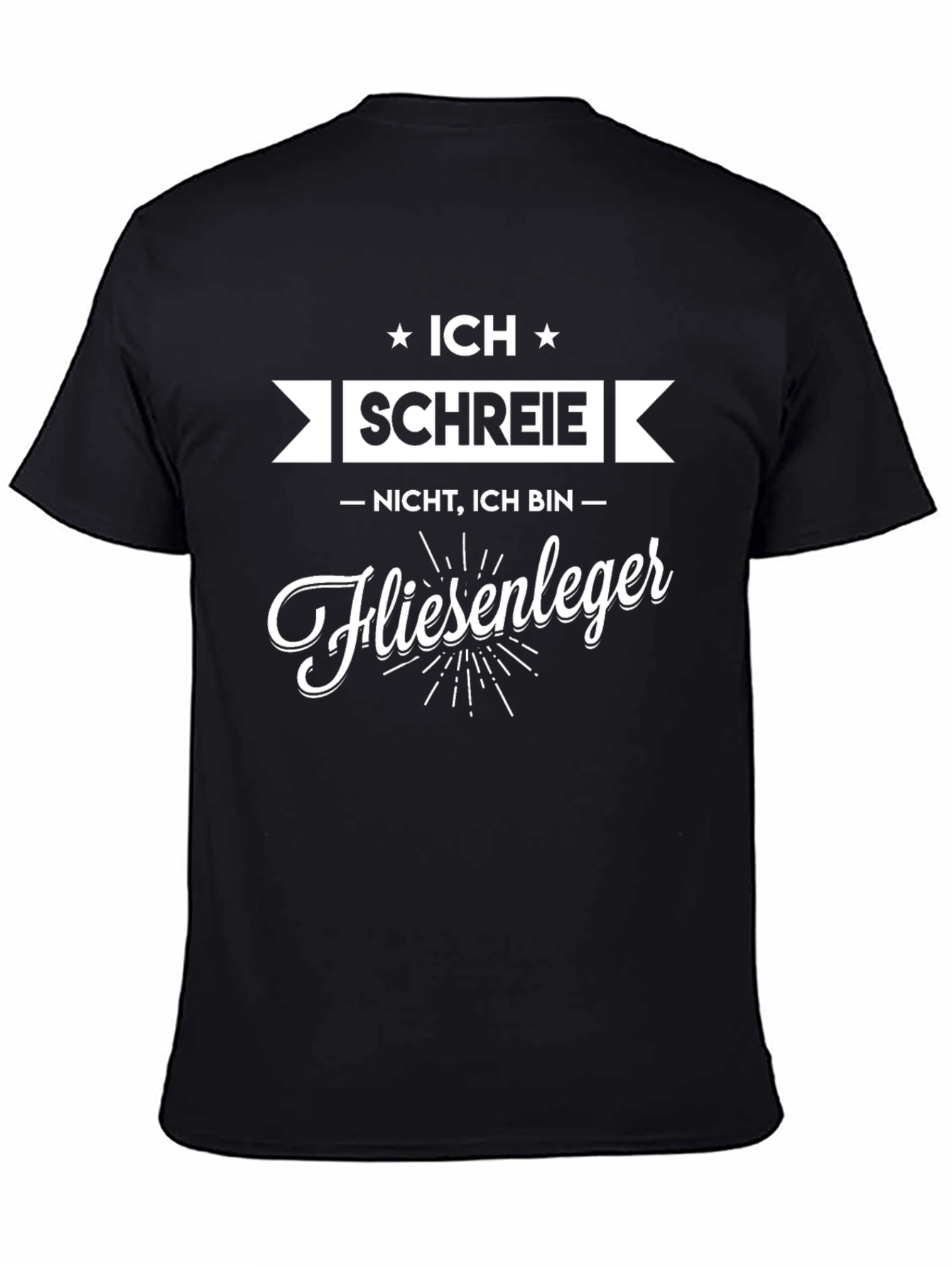 Ich Schreie Fliesenleger T-Shirt - Black