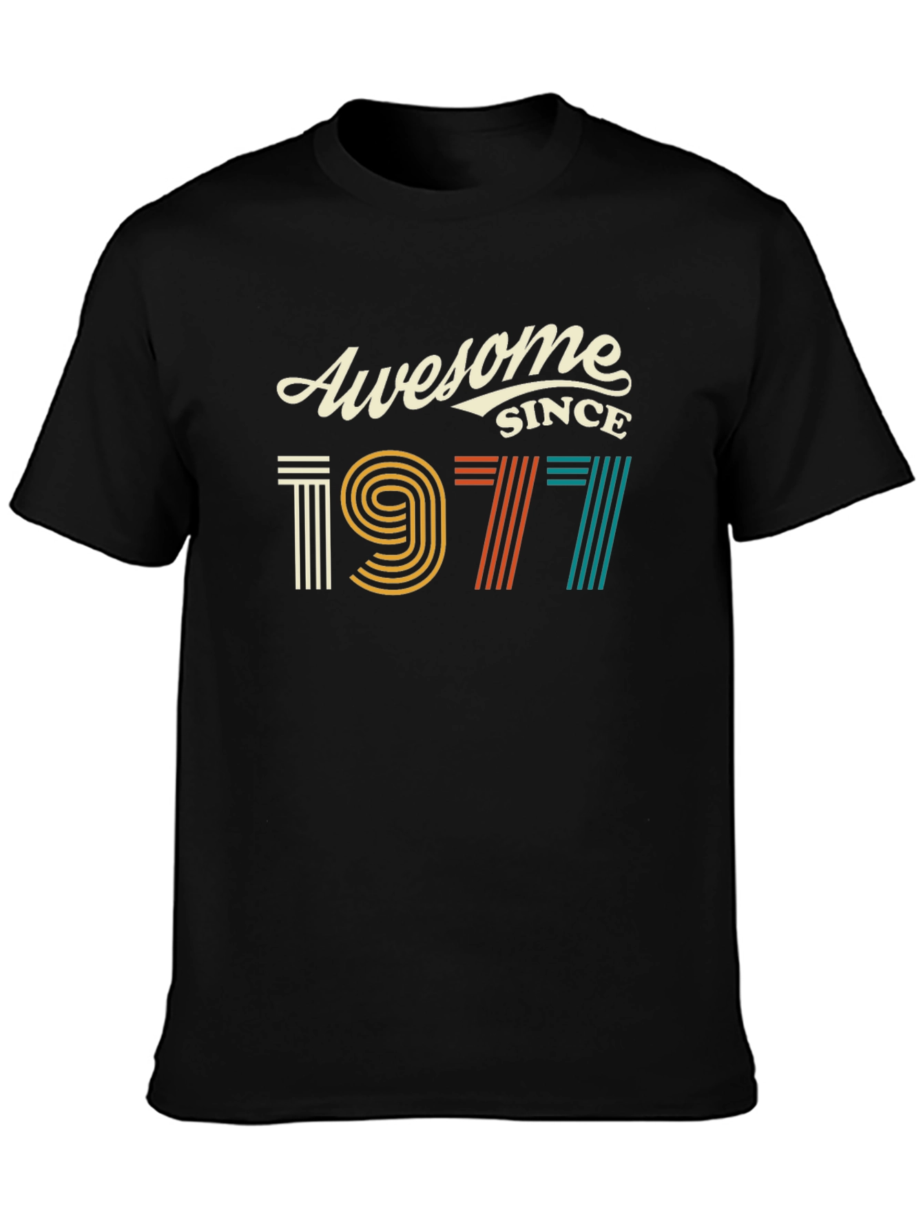 Awesome Since 1977 Graphic Tee - Retro Birthday Shirt