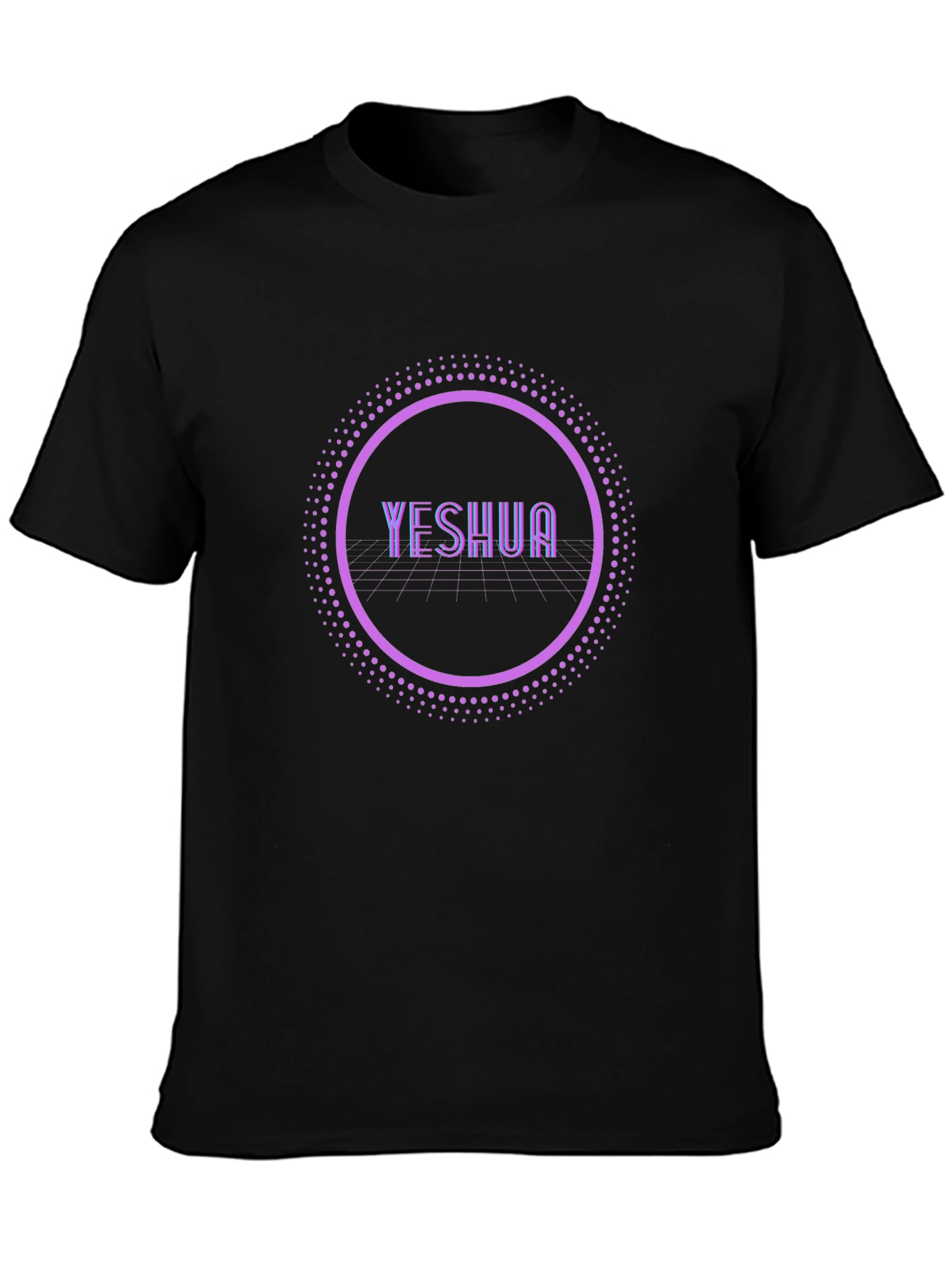 Yeshua Circle Design Black T-Shirt