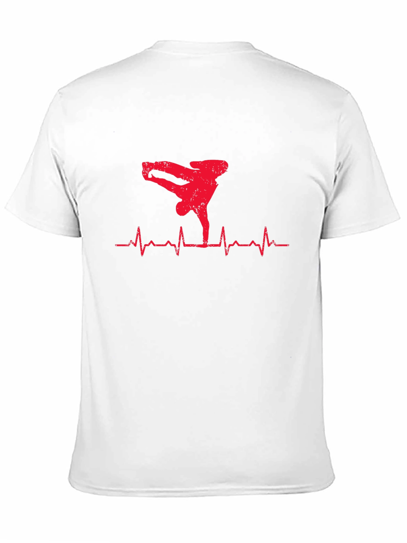 Breakdance Heartbeat Graphic Tee - Mens Black T-Shirt