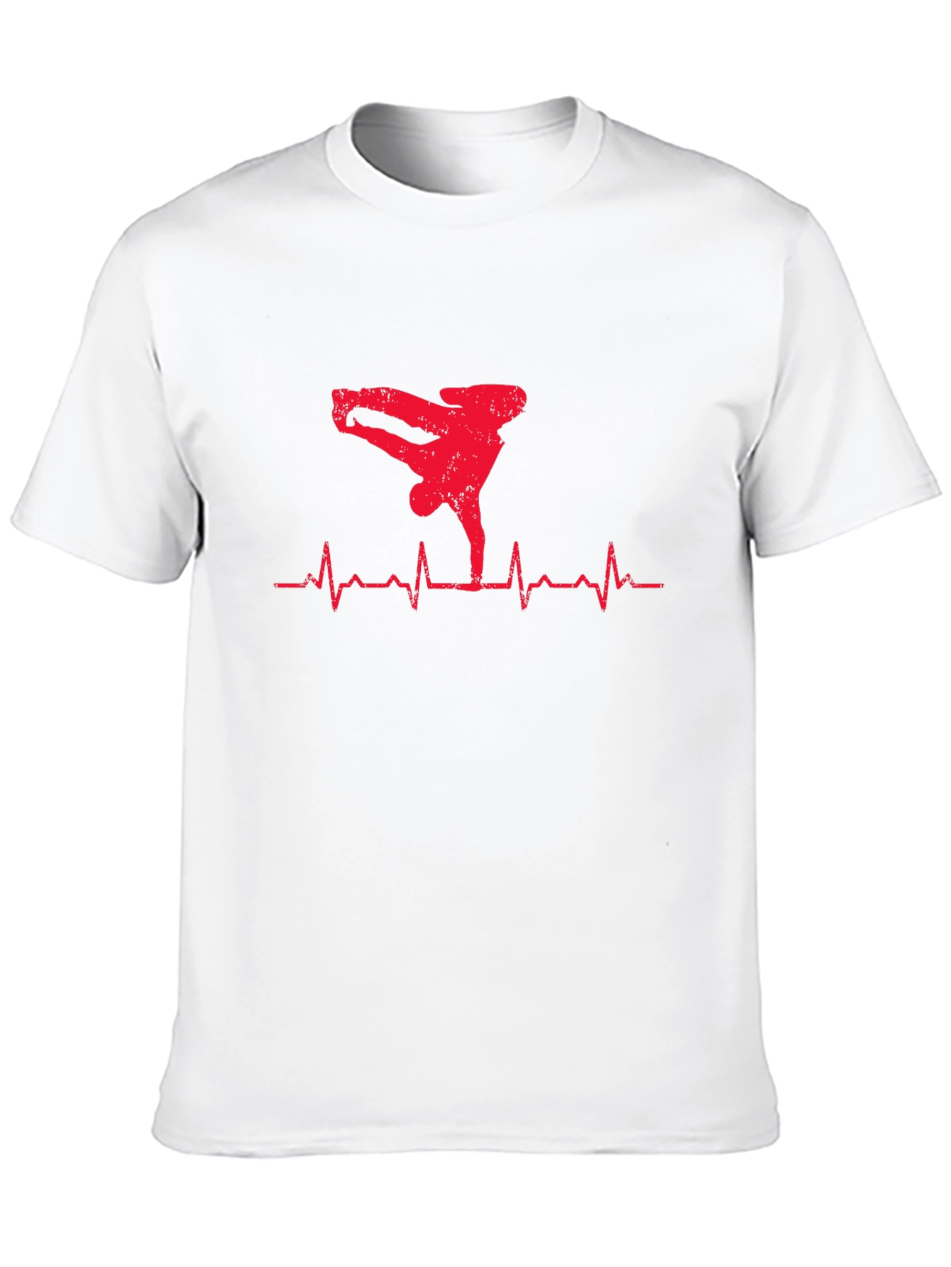 Breakdance Heartbeat Graphic Tee - Mens Black T-Shirt